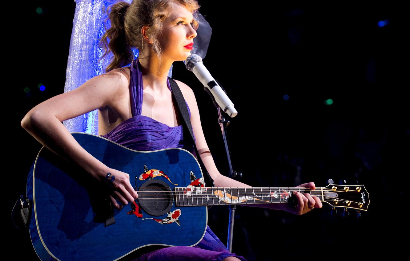 Wallpaper guitar, blonde, concert, singer, Taylor Swift, Taylor Alison Swift image for desktop, section музыка