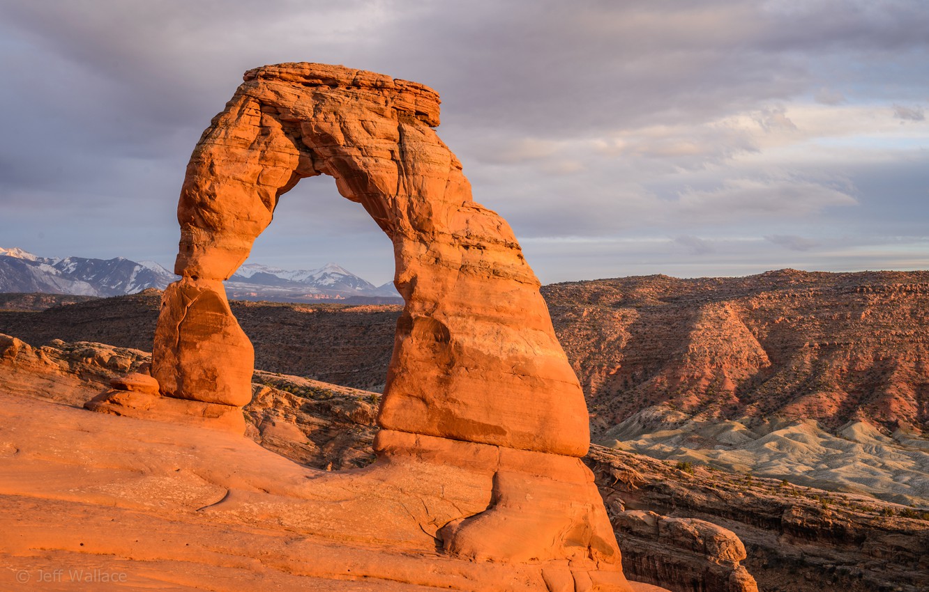 Wallpaper desert, national Park, Jeff Wallace, Delicate Arch, Arch image for desktop, section природа