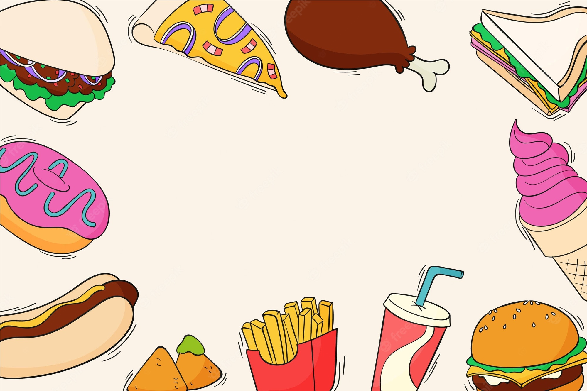 Cartoon Food Wallpapers  Top Những Hình Ảnh Đẹp