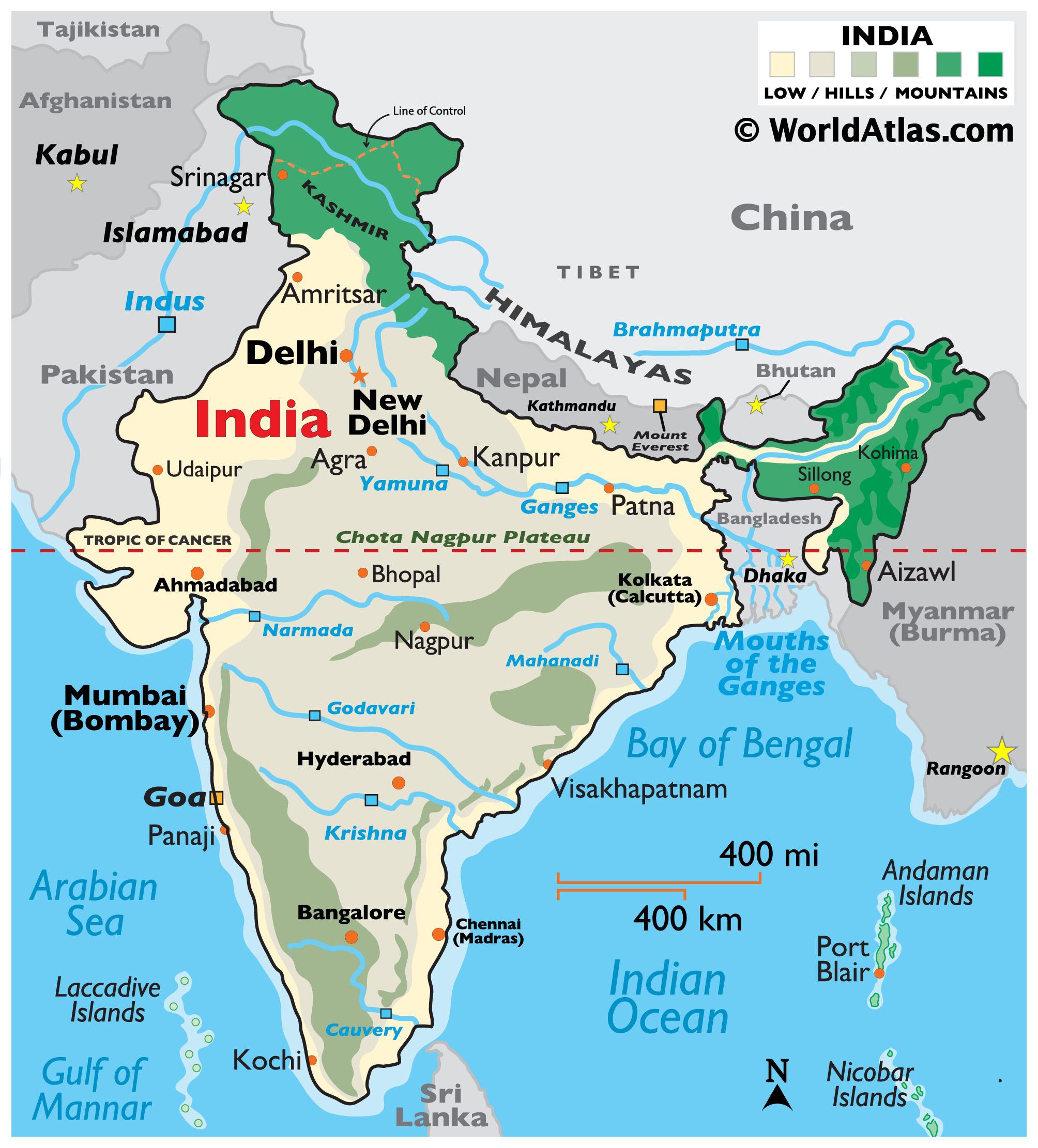 India Maps & Facts