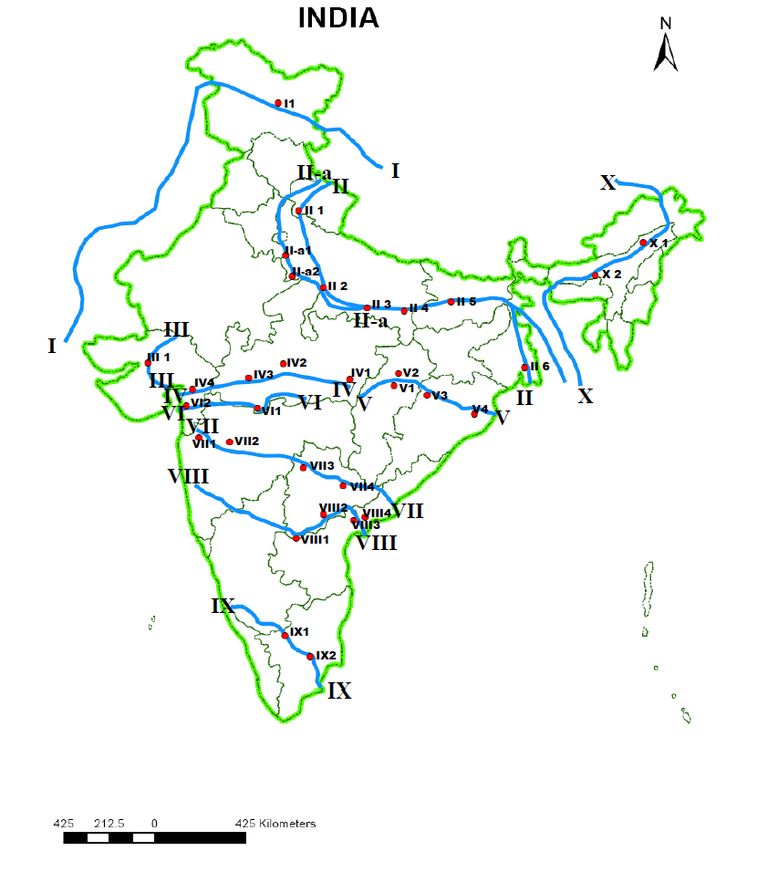 Indian Rivers and Settlement Quiz