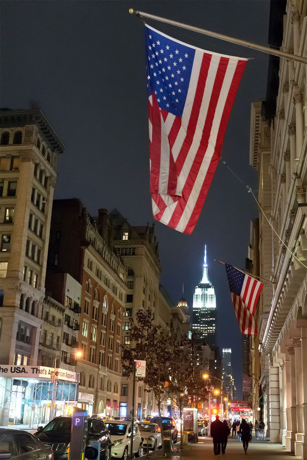 USA Flag in New York City. Usa wallpaper, America city, Usa flag wallpaper