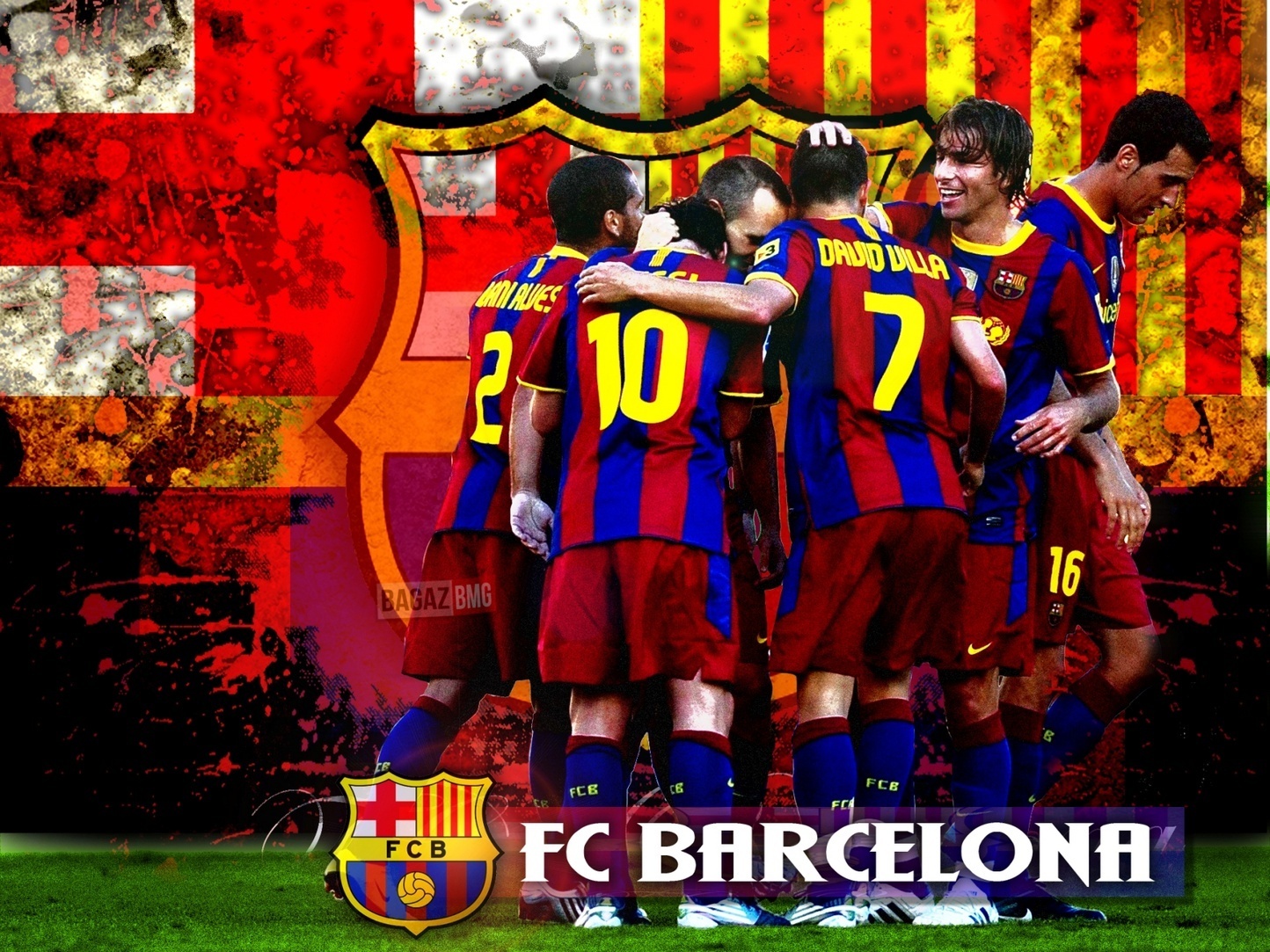 Barcelona Players Celebrating 2010 11 Barcelona Wallpaper