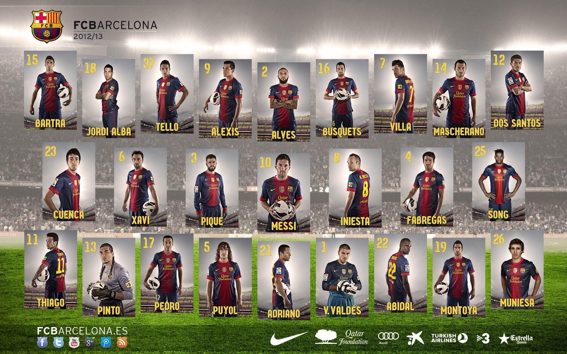 PLAYERS 2012 13 FC Barcelona Club HD Wallpaper