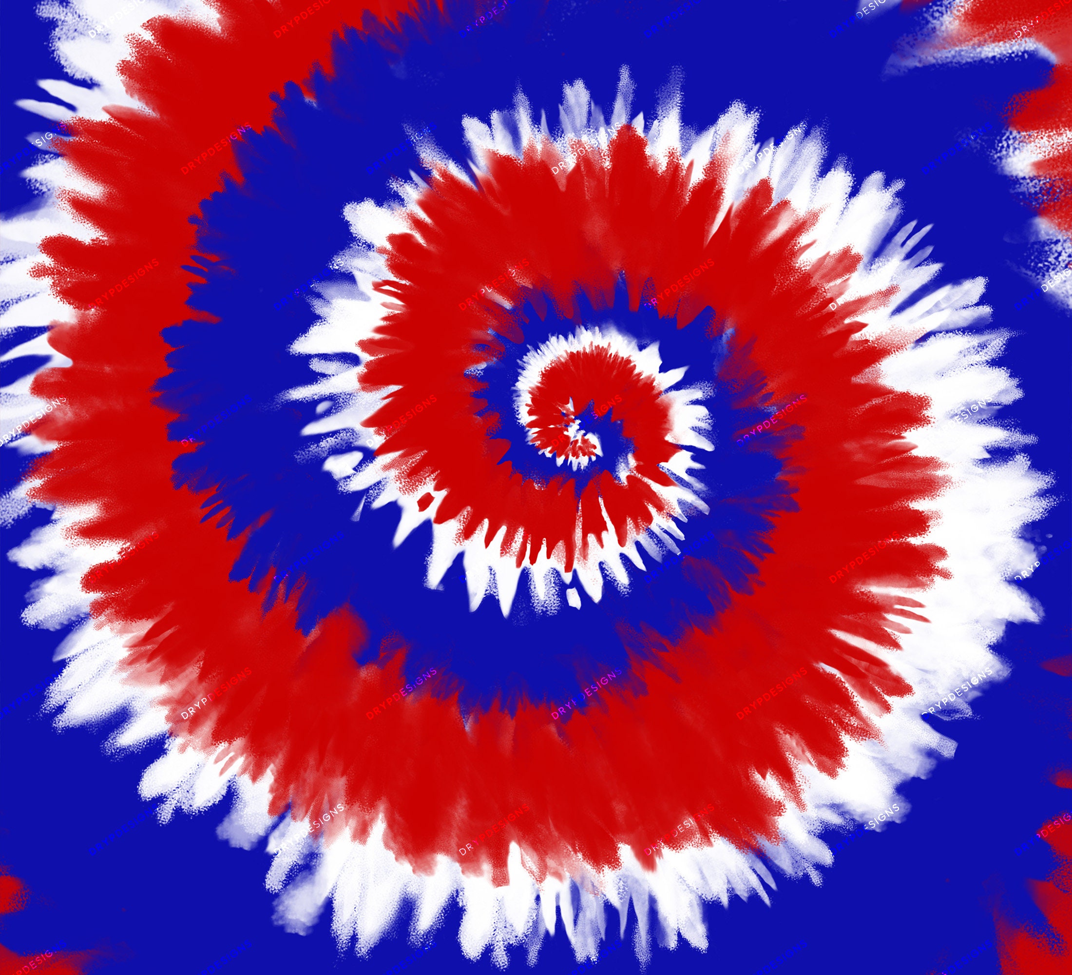 Red White Blue Patriotic Tie Dye Digital Paper Background