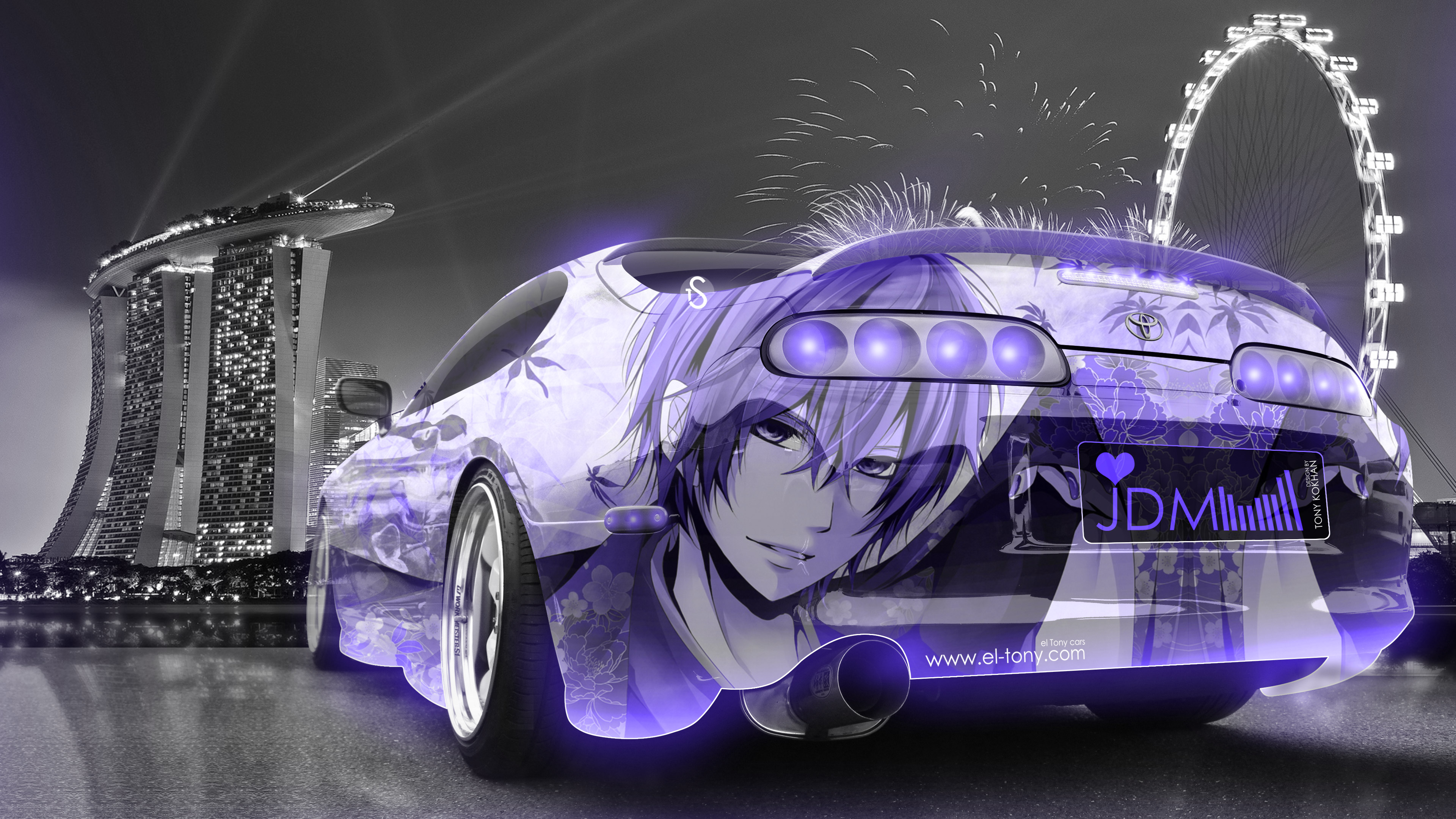 Toyota Supra JDM Tuning Anime Boy Aerography City Car 2015 el Tony