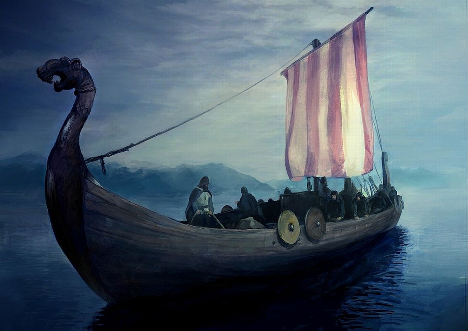 vikings wallpaper, viking ships, boat, longship, vehicle, watercraft