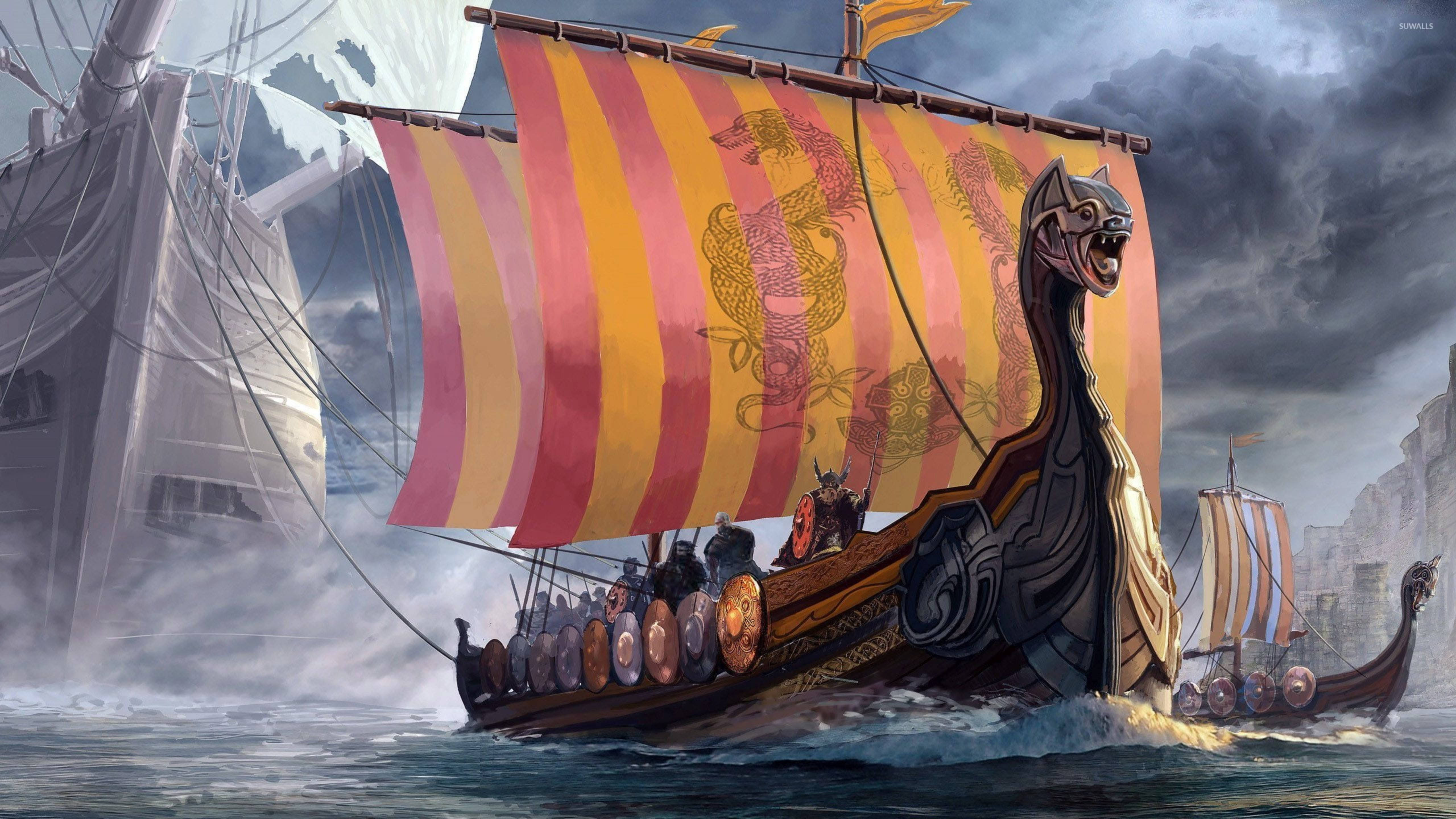 Download Knarr Viking Ship Wallpaper