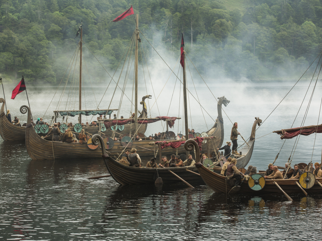 Vikings, boats, tv series, sailing, 2018 wallpaper, HD image, picture, background, 1086cc