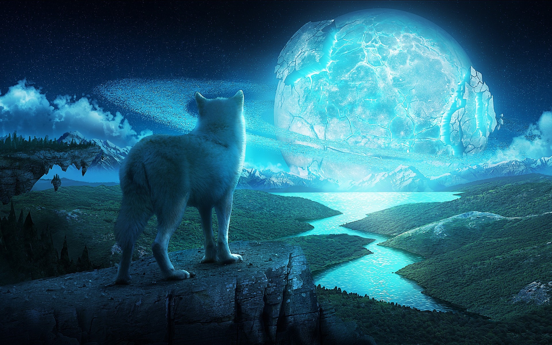 Fantasy Wolf HD Wallpaper and Background
