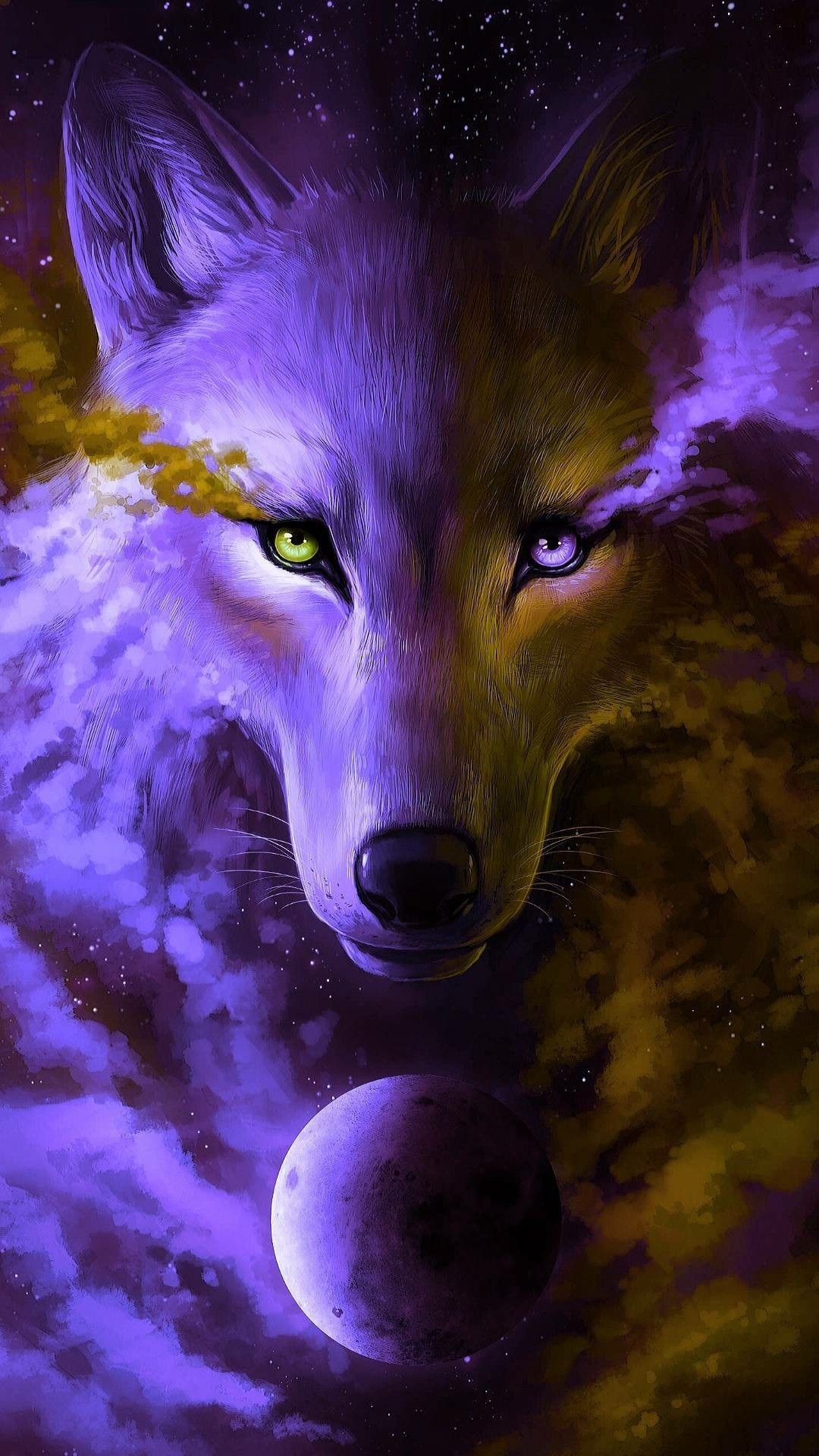 Purple Wolves Wallpaper & Background Beautiful Best Available For Download Photo Free On Zicxa.com Image
