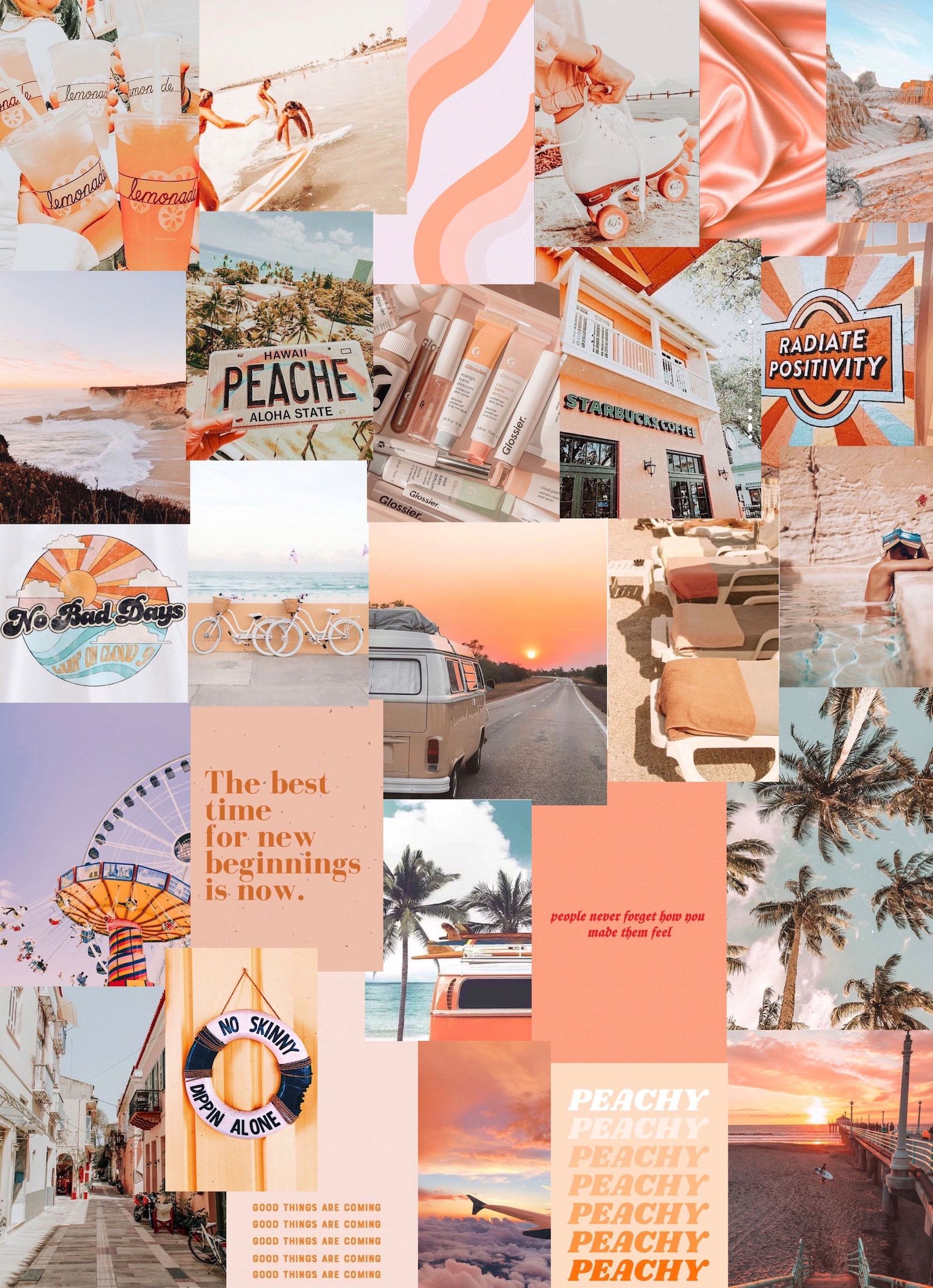Peach Beach Photo Art Collage Pack. Picture collage wall, Photo art, Photo wall collage