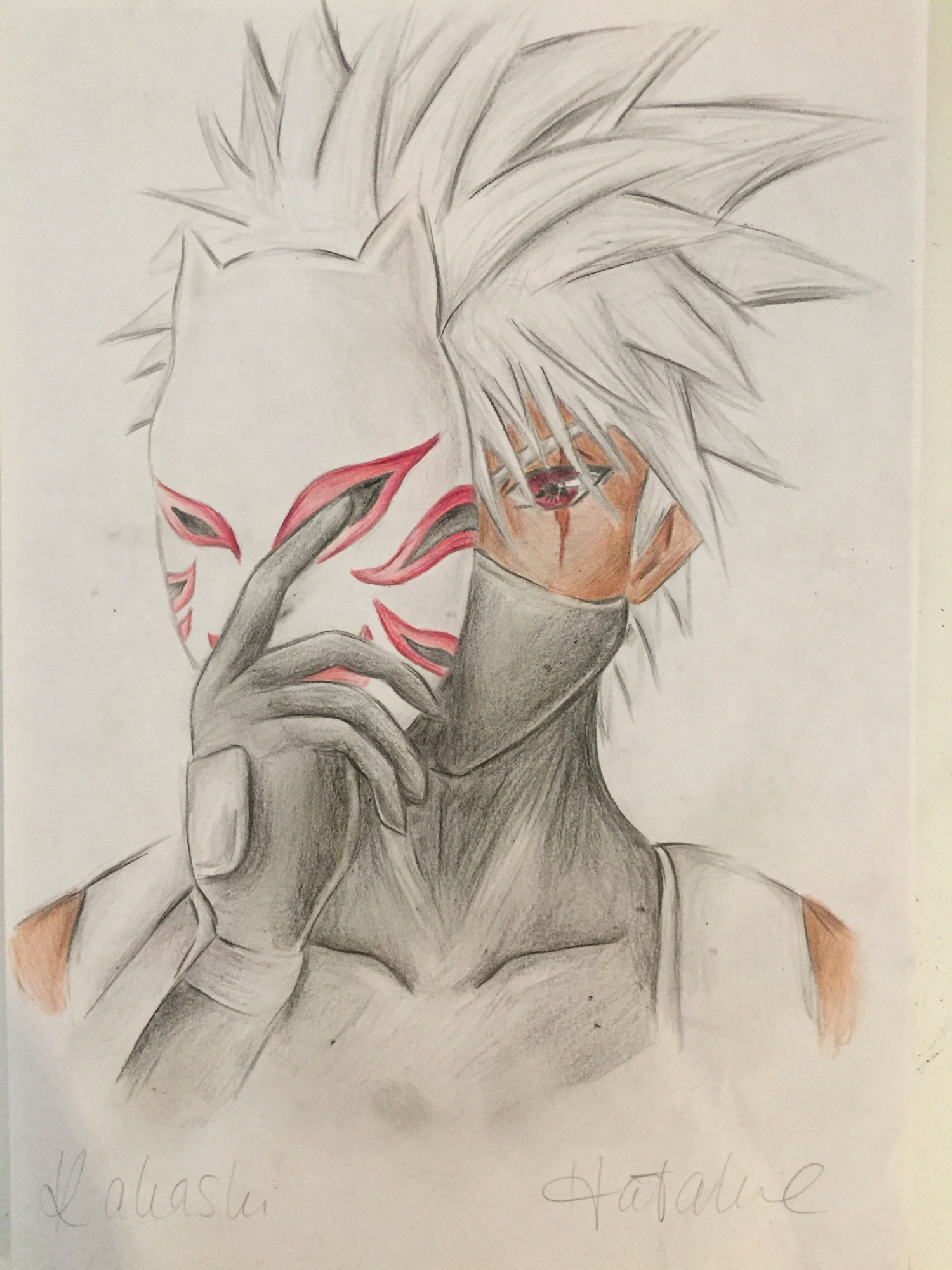 Kakashi from Naruto as a real human and wear a robot...
