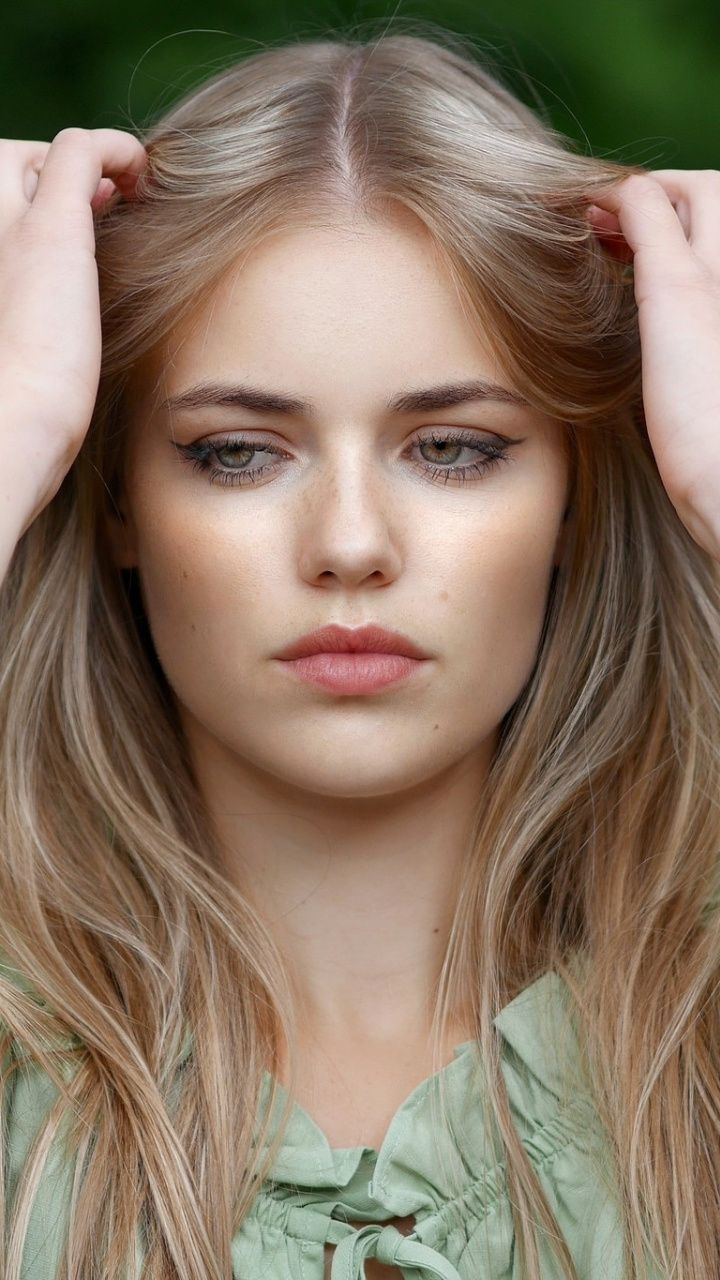 Pretty woman, blonde, model, beautiful, 720x1280 wallpaper. Most beautiful faces, Beautiful girl face, Beauty girl