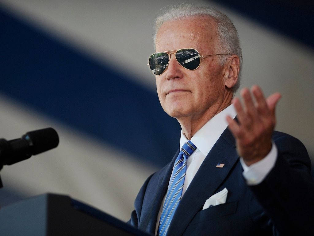 Download Joe Biden In Aviators Wallpaper