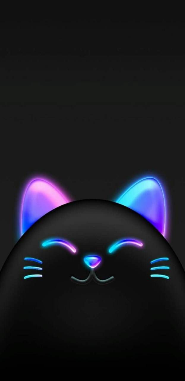 Neon kitty wallpaper