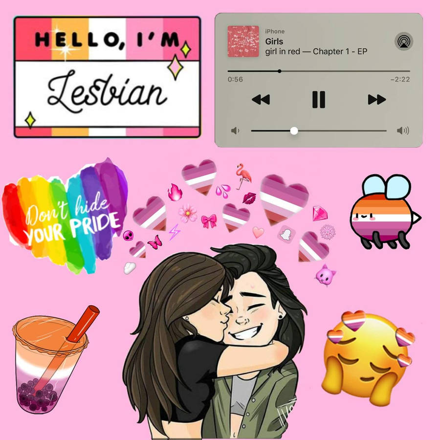 Download Don't Hide The Lesbian Flag Wallpaper