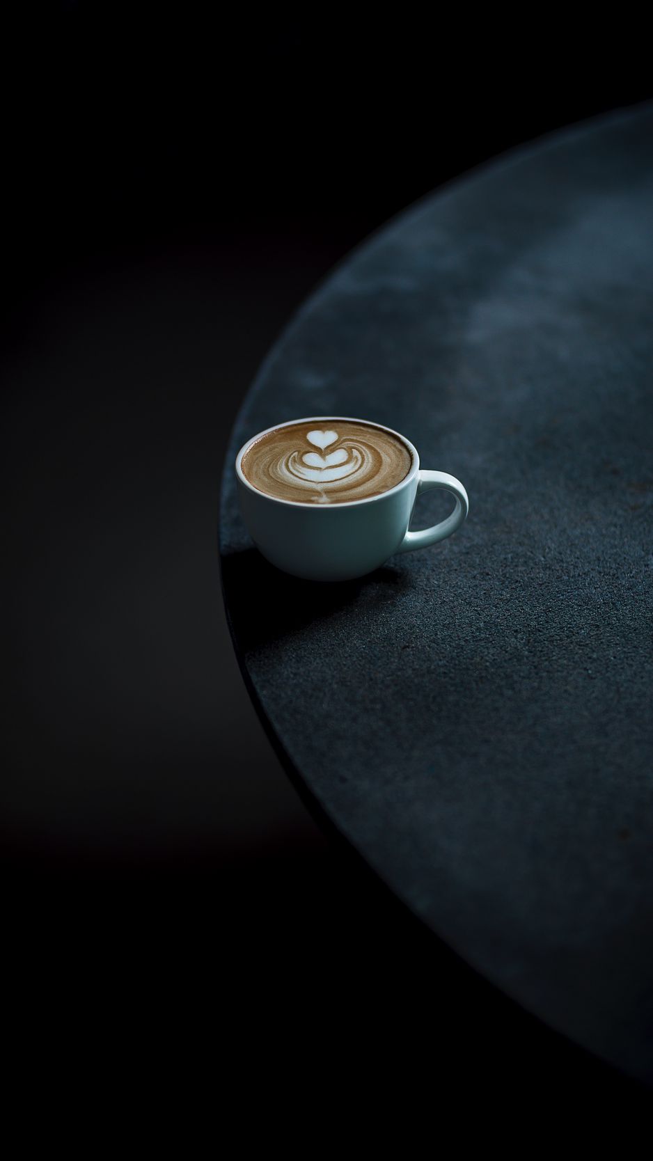Download Wallpaper 938x1668 Coffee, Cup, Table, Minimalism, Dark Iphone 8 7 6s 6 For Parallax HD Background