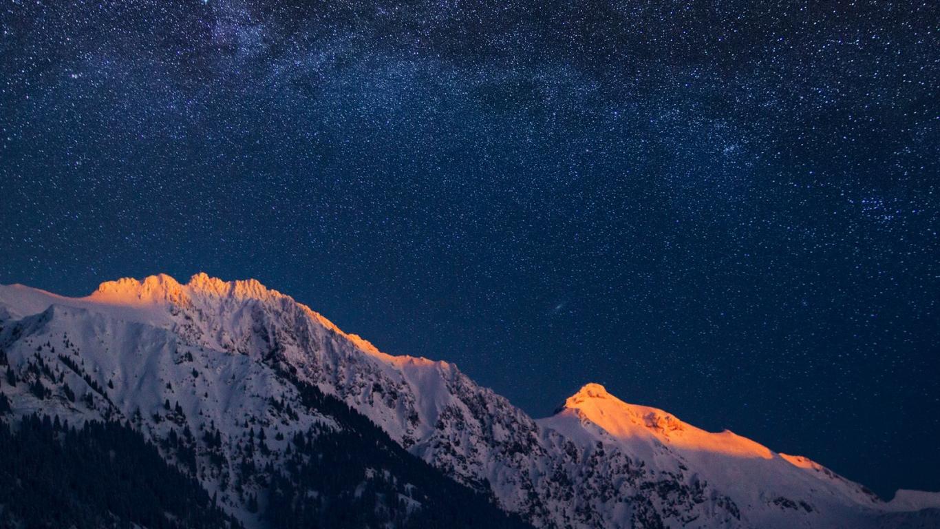 Free download Mountains winter snow stars night sky wallpaper 54133 [1366x768] for your Desktop, Mobile & Tablet. Explore Winter Night Sky Wallpaper. Starry Night Wallpaper, Night Sky Wallpaper HD, Starry Sky Wallpaper