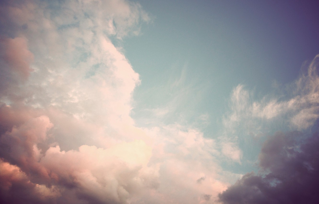 Wallpaper white, purple, the sky, clouds, pink, gently image for desktop, section природа
