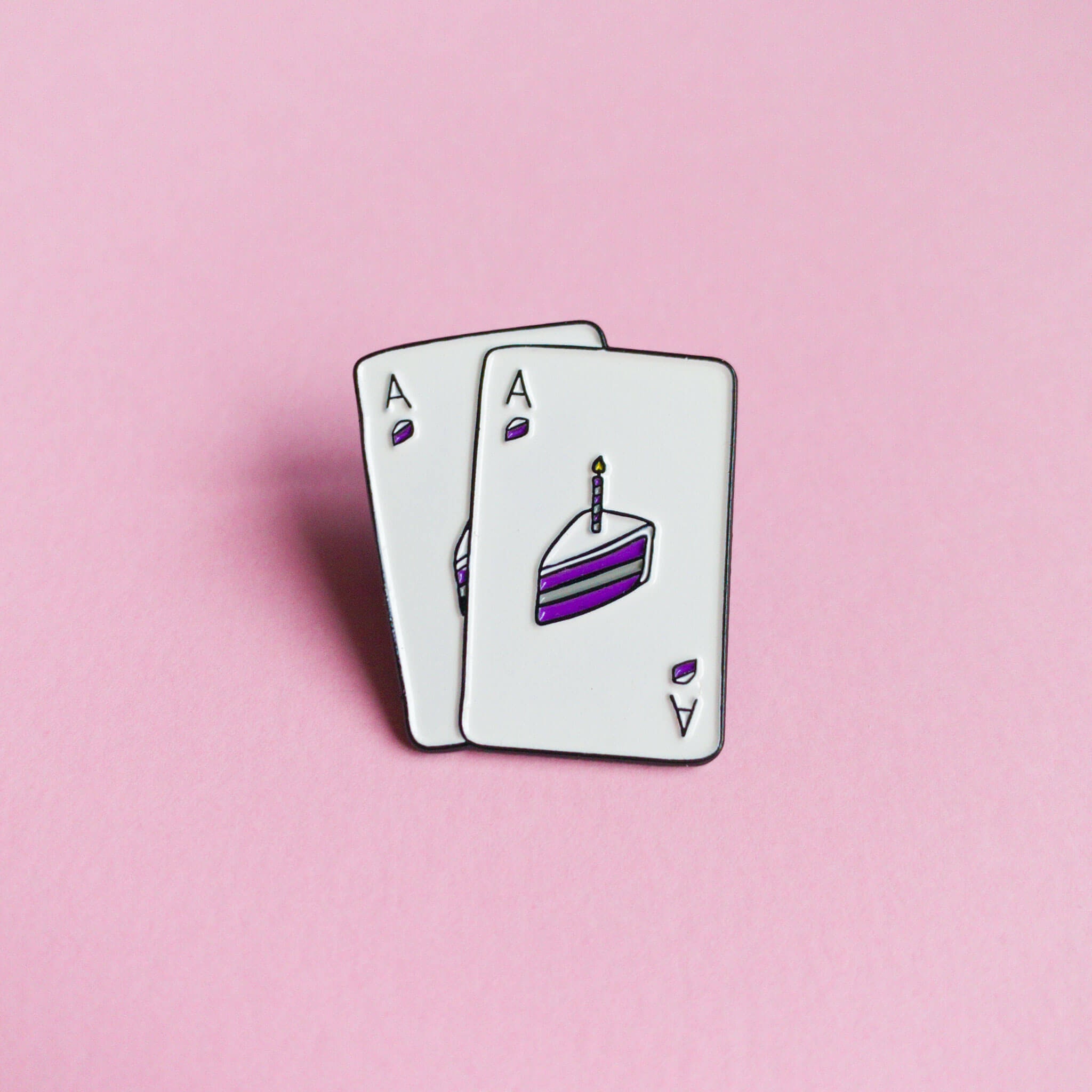 Ace of Cakes Pride Pin Minimalist Pride Asexual LGBT Queer