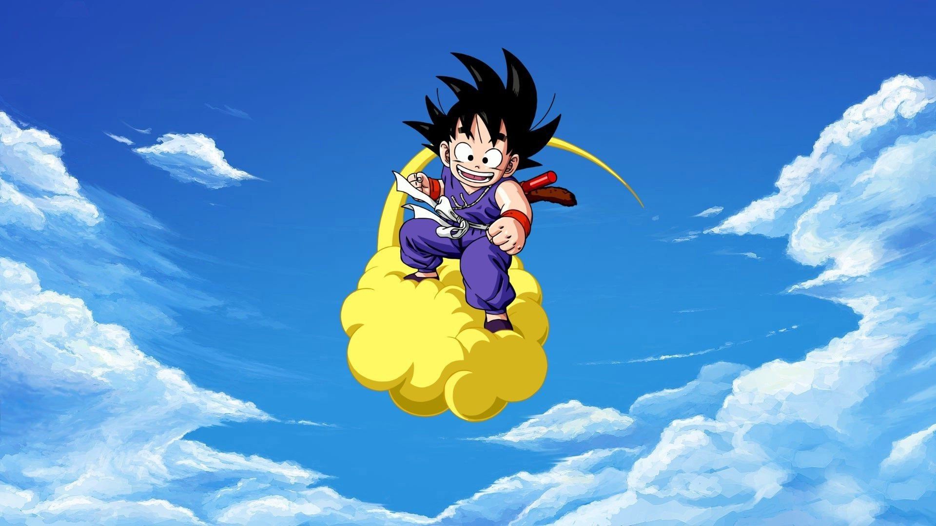 goku wallpaper, cartoon, anime, animated cartoon, dragon ball, sky