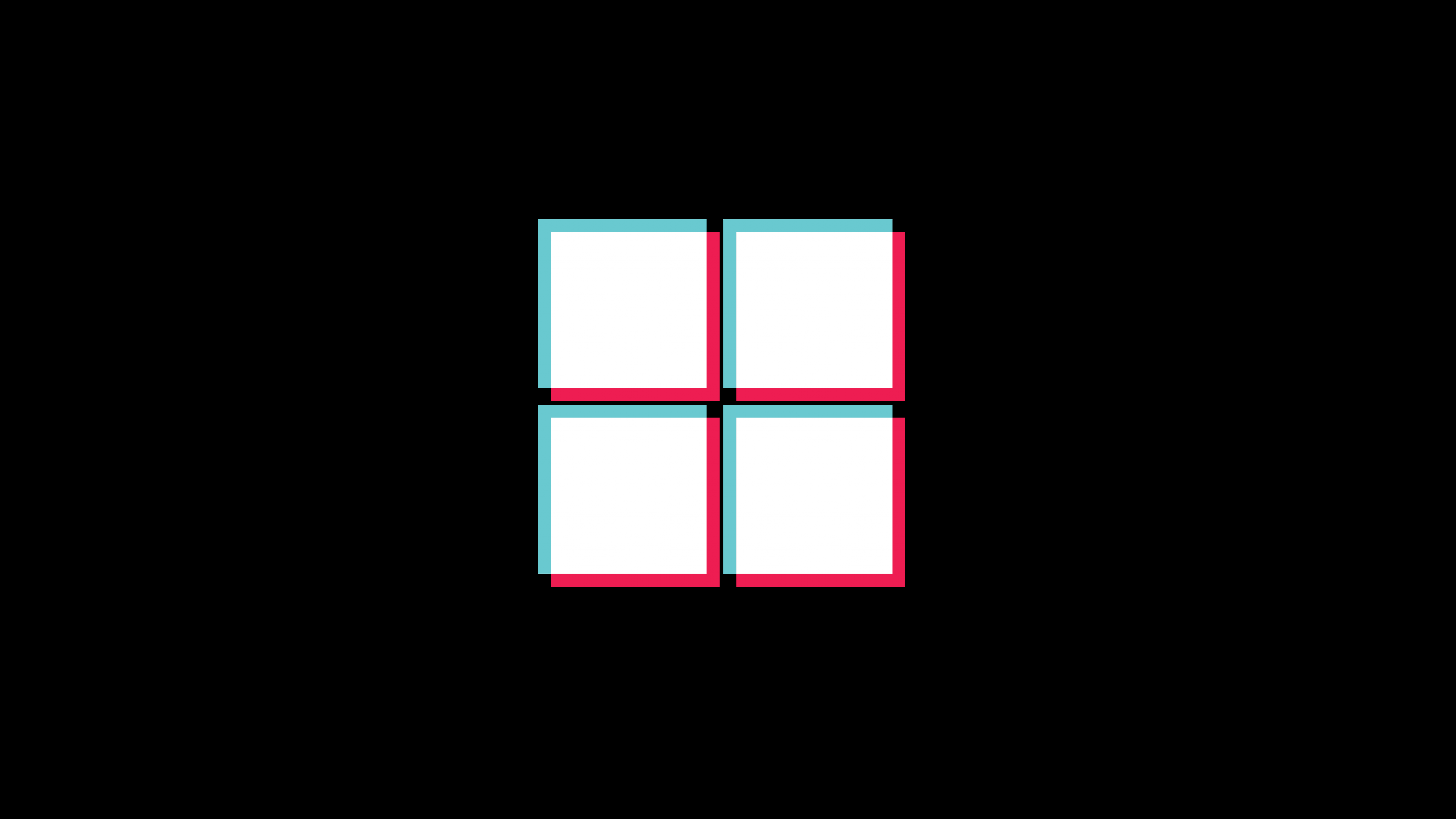 Windows logo Wallpaper 4K, TikTok, Black background, AMOLED