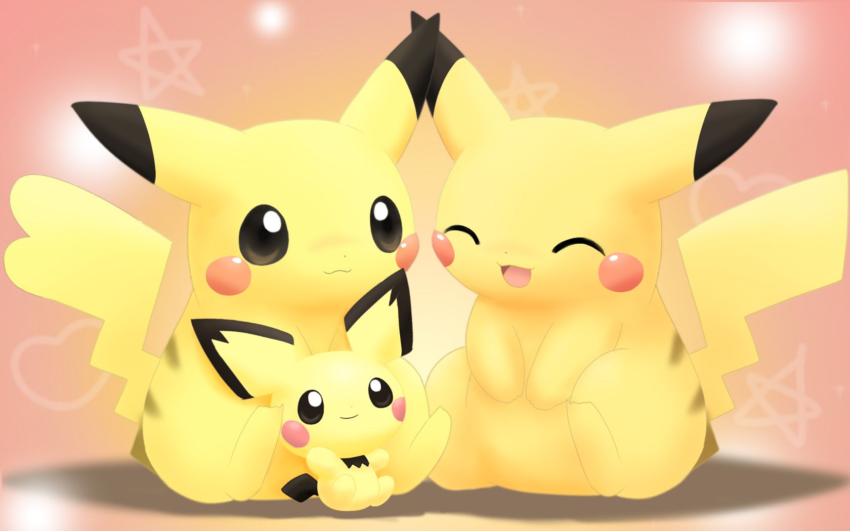 happy pikachu family :3. Pikachu wallpaper, Cute pikachu, Cute pokemon wallpaper
