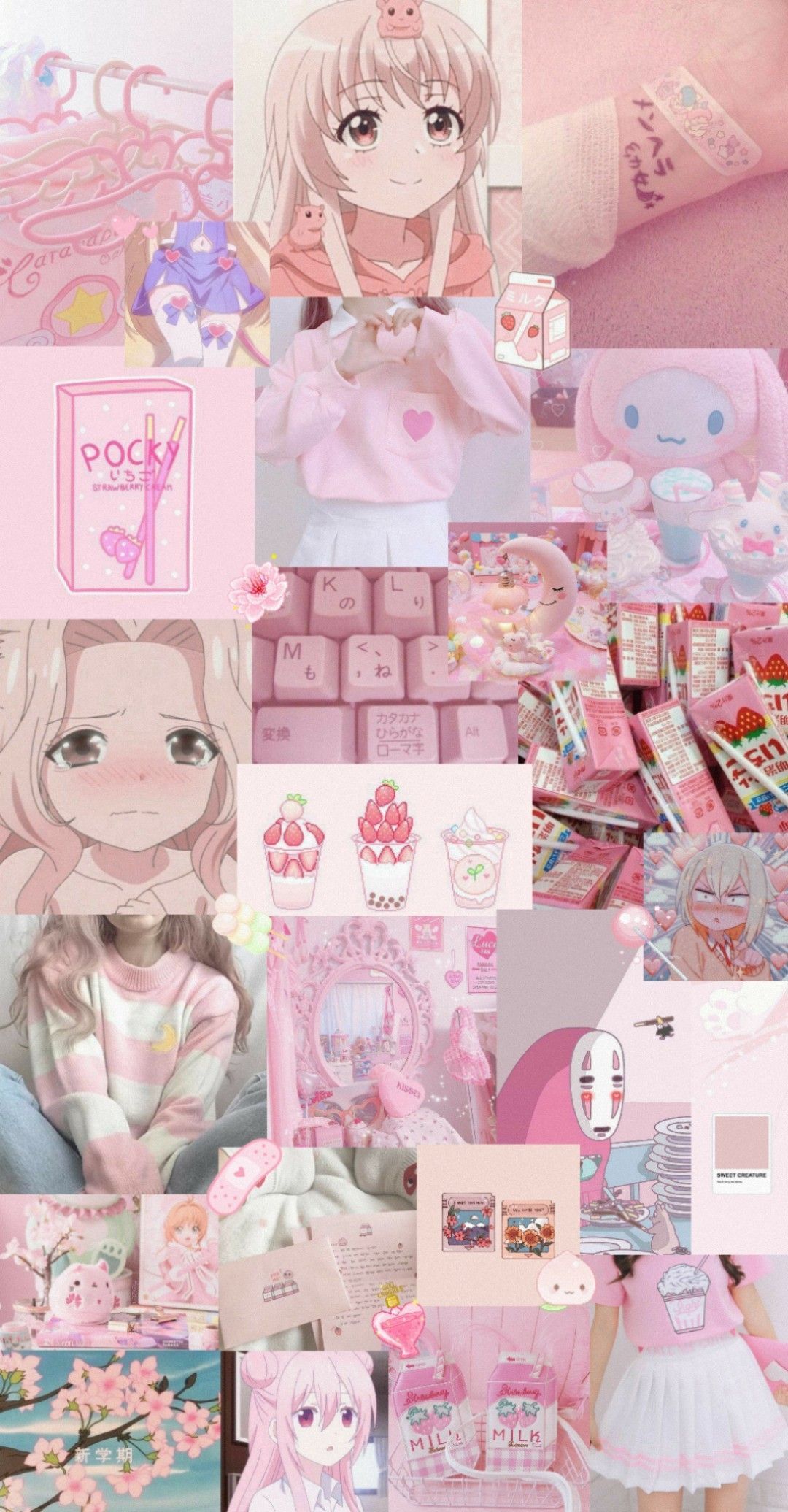 Pink Anime Collage Wallpapers - Wallpaper Cave