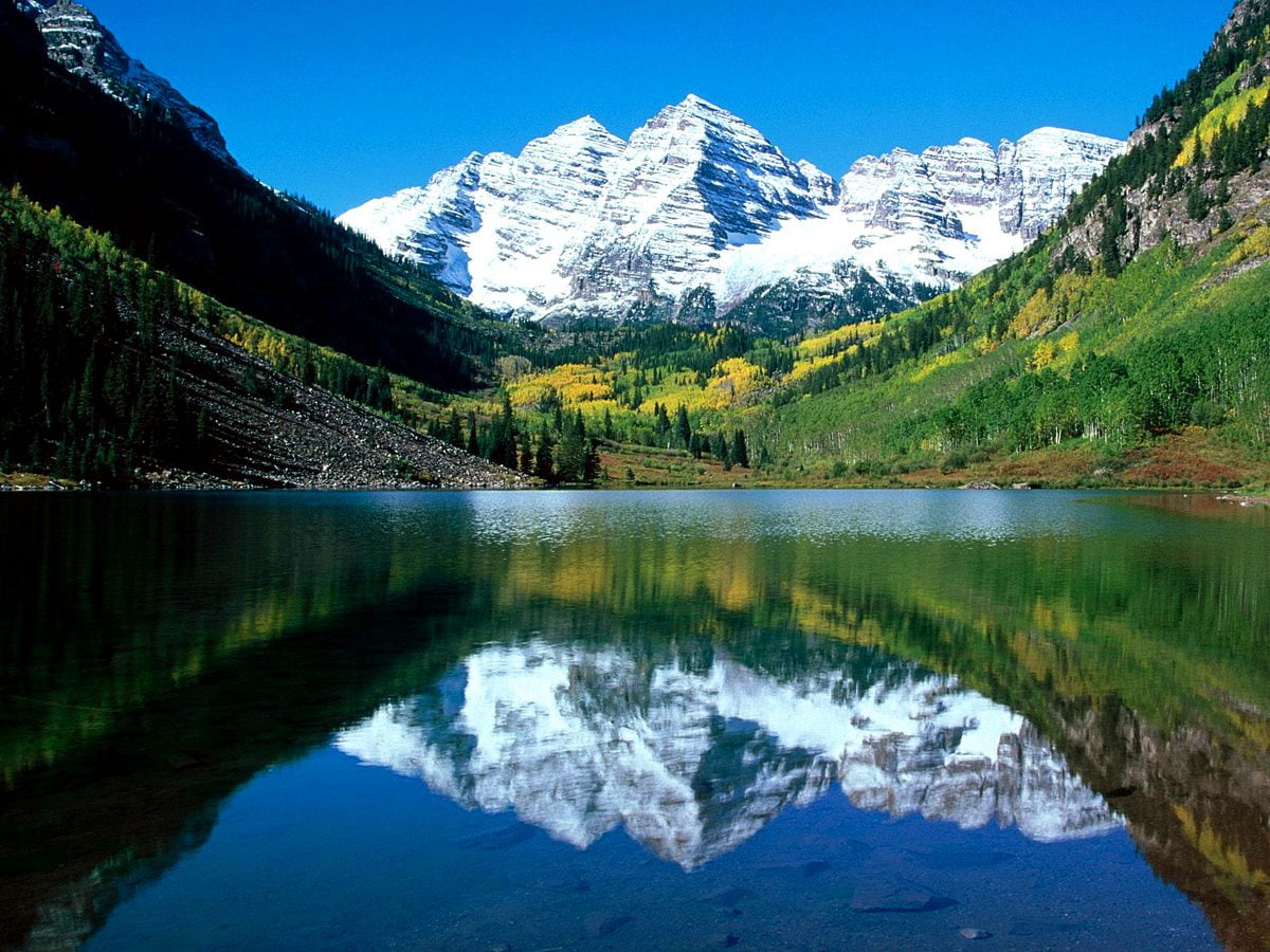 Maroon Bells, Mountains, Nature background photo. Download TOP Free image
