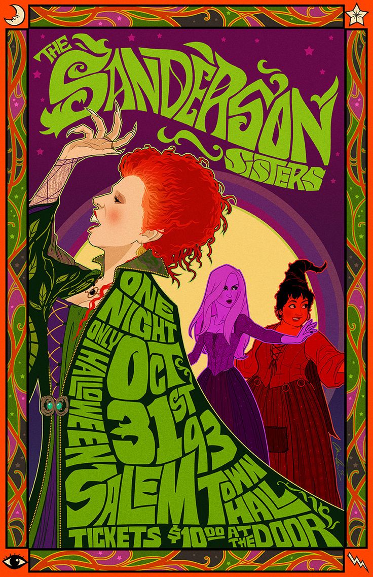 The Sanderson Sisters in Concert. Retro poster, Poster prints, Picture collage wall