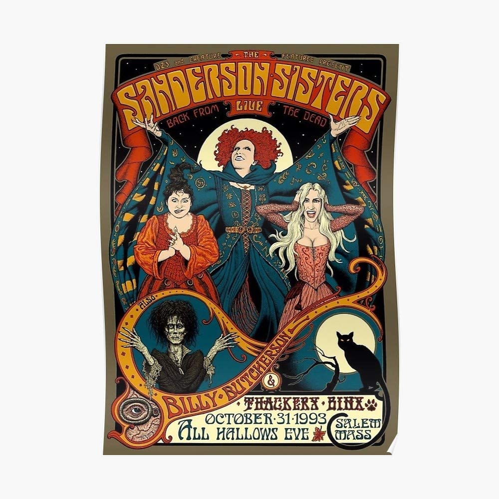 The Sanderson Sisters Poster Small (16.4 x 23 in). Posters Wall Art for College University Dorms, Blank Walls, Bedrooms. Gift Great Cool Trendy Artsy Fun Awesome Present: Posters & Prints