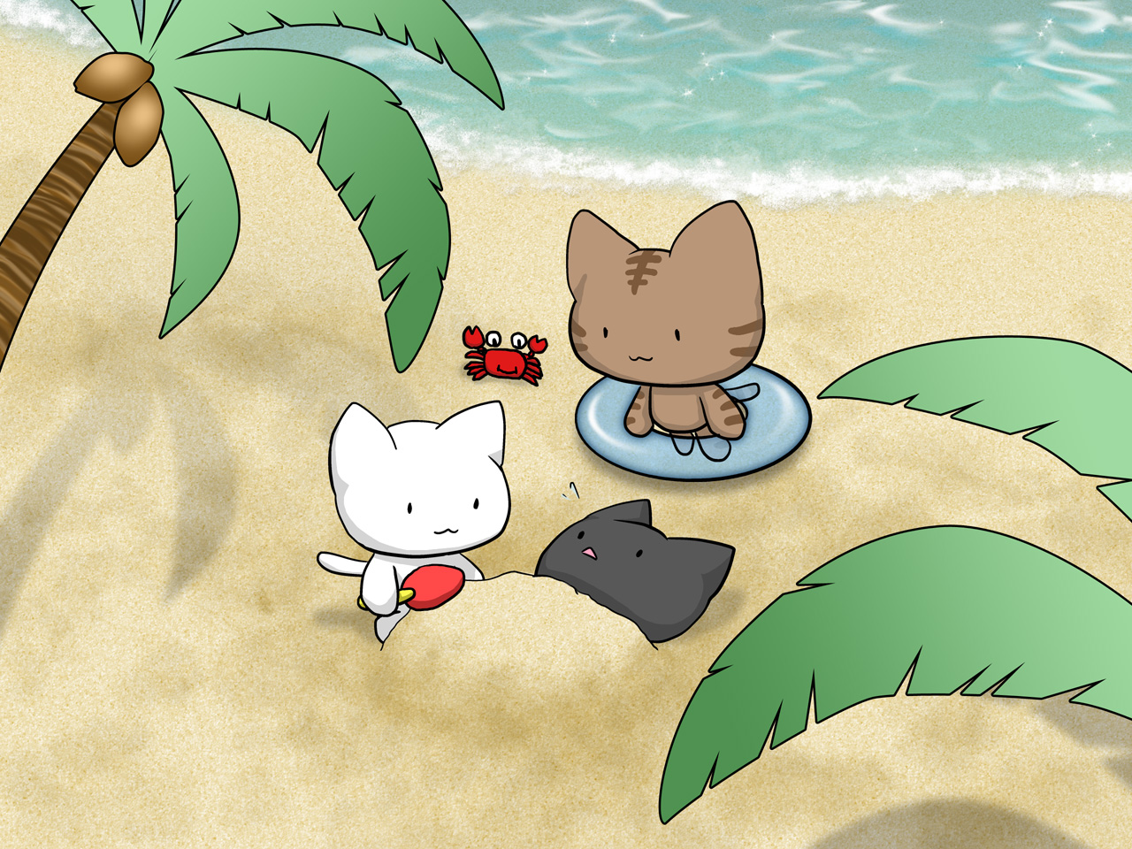 Wallpaper:Summer Cat Game Site DAN BALL