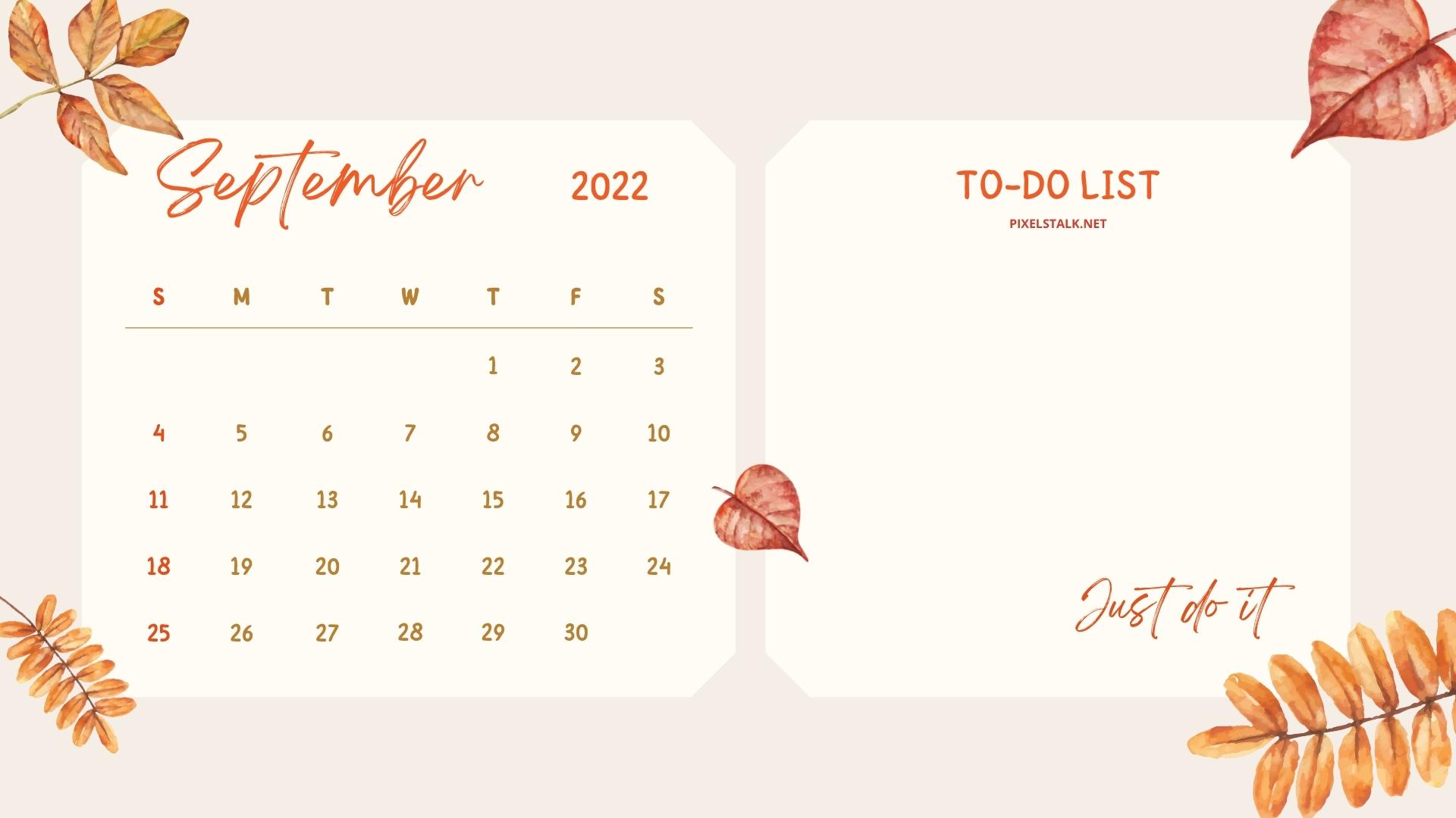 September 2022 Calendar Wallpapers HD Free Download