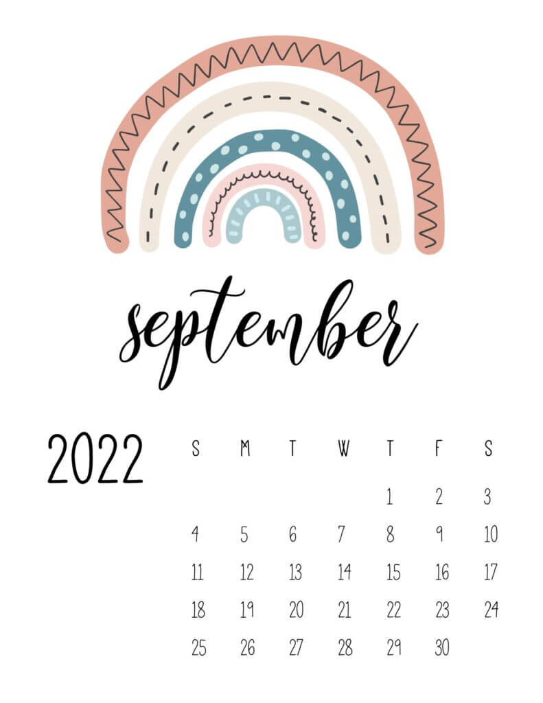 Cute September 2022 Calendar Printable For Kids, Students, Home, Offices » Asia News