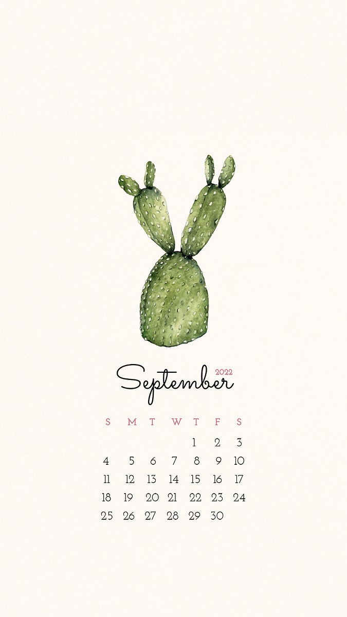 Cute 2022 September calendar template,