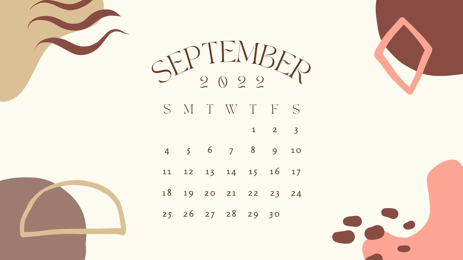 September 2022 Calendar Wallpapers Wallpaper Cave