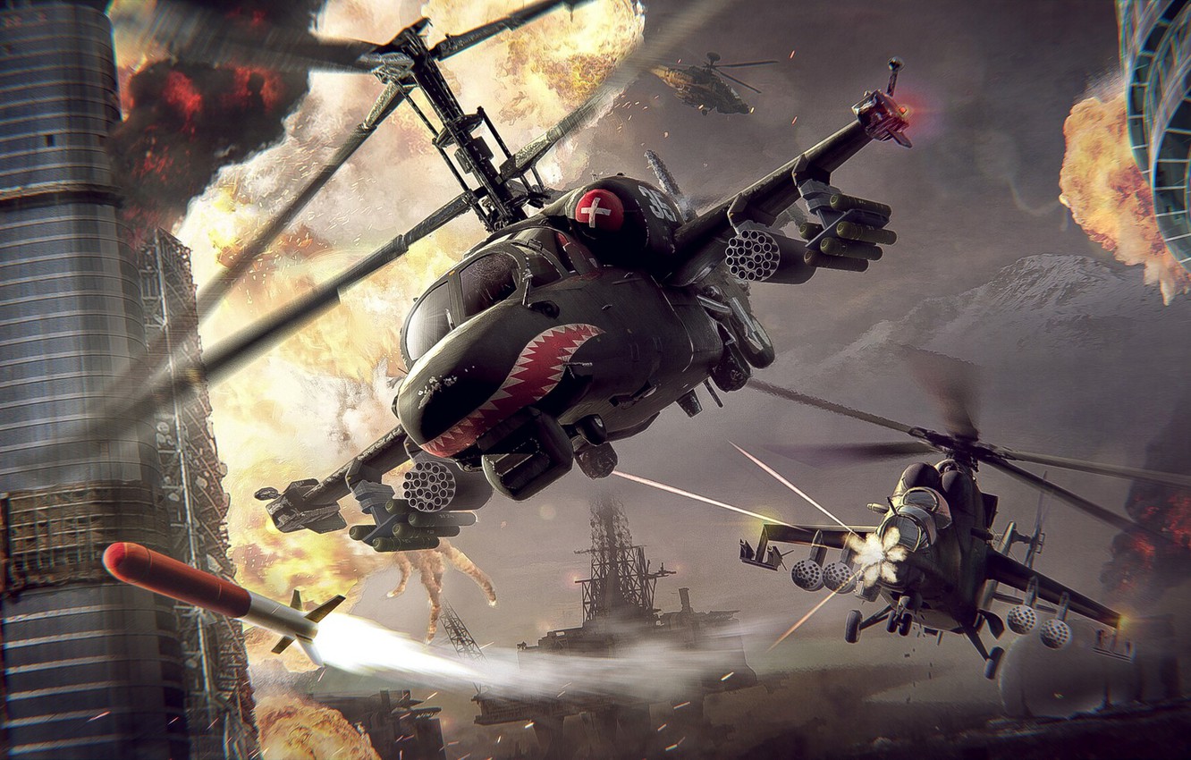 Wallpaper The Game, War, Helicopter, USA, USA, Russia, Russia, Technique, War, War Machine, Helicopter, Mi 24, Helicopter, Helicopters, Ka 52, Alligator Image For Desktop, Section игры