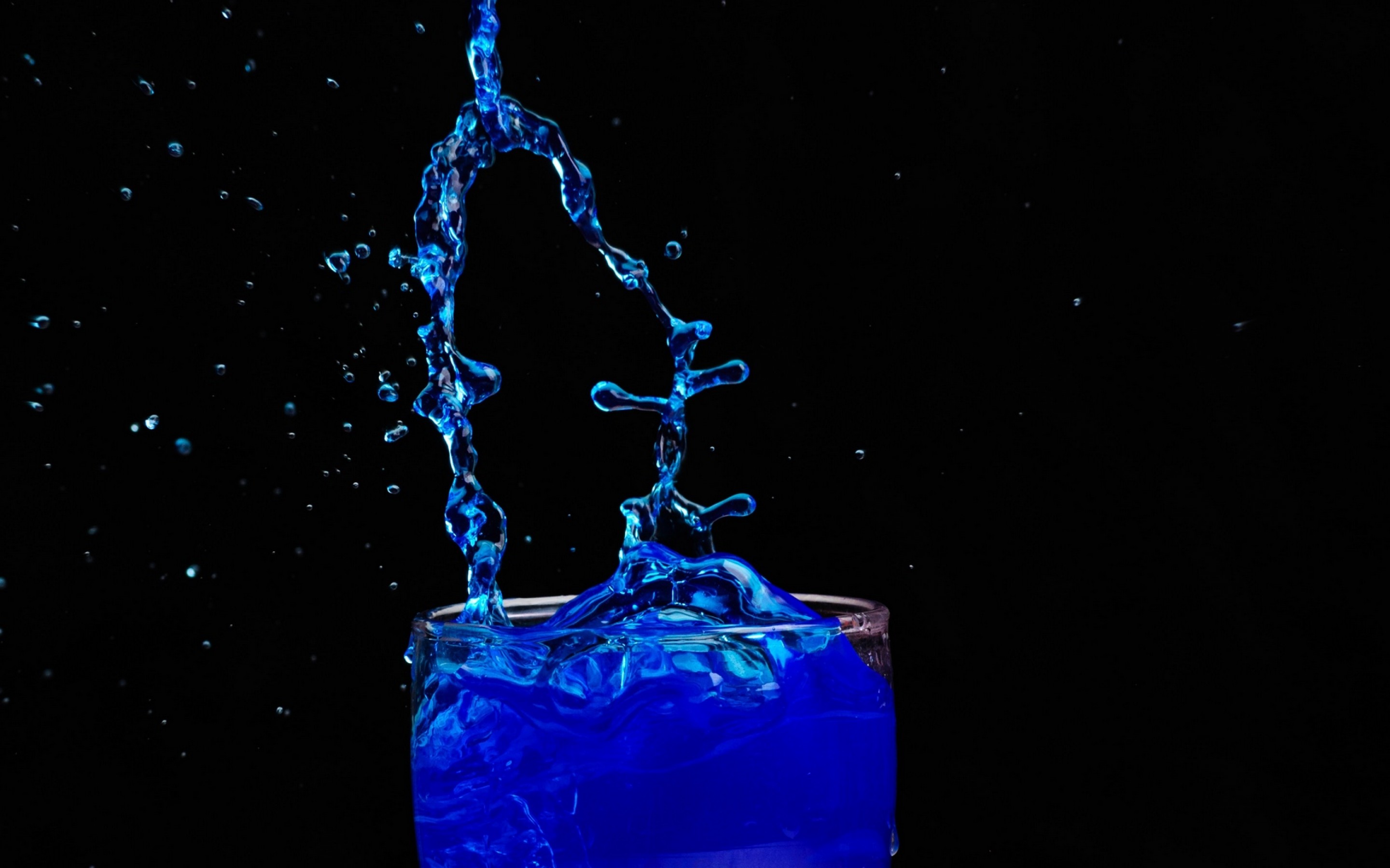 Blue liquid splash HD Wallpaper 15 Retina Macbook Pro