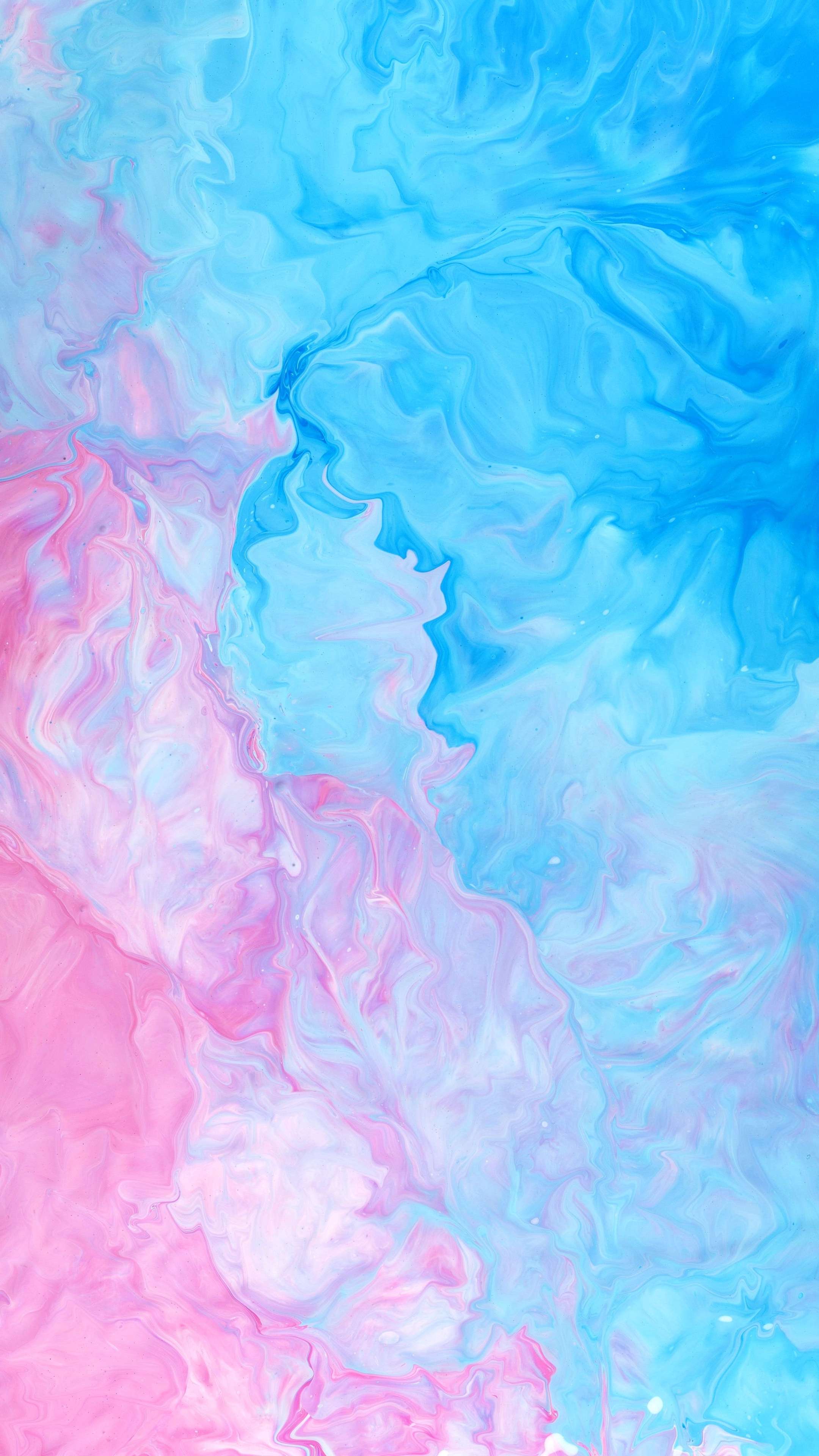 Blue & pink liquid colour
