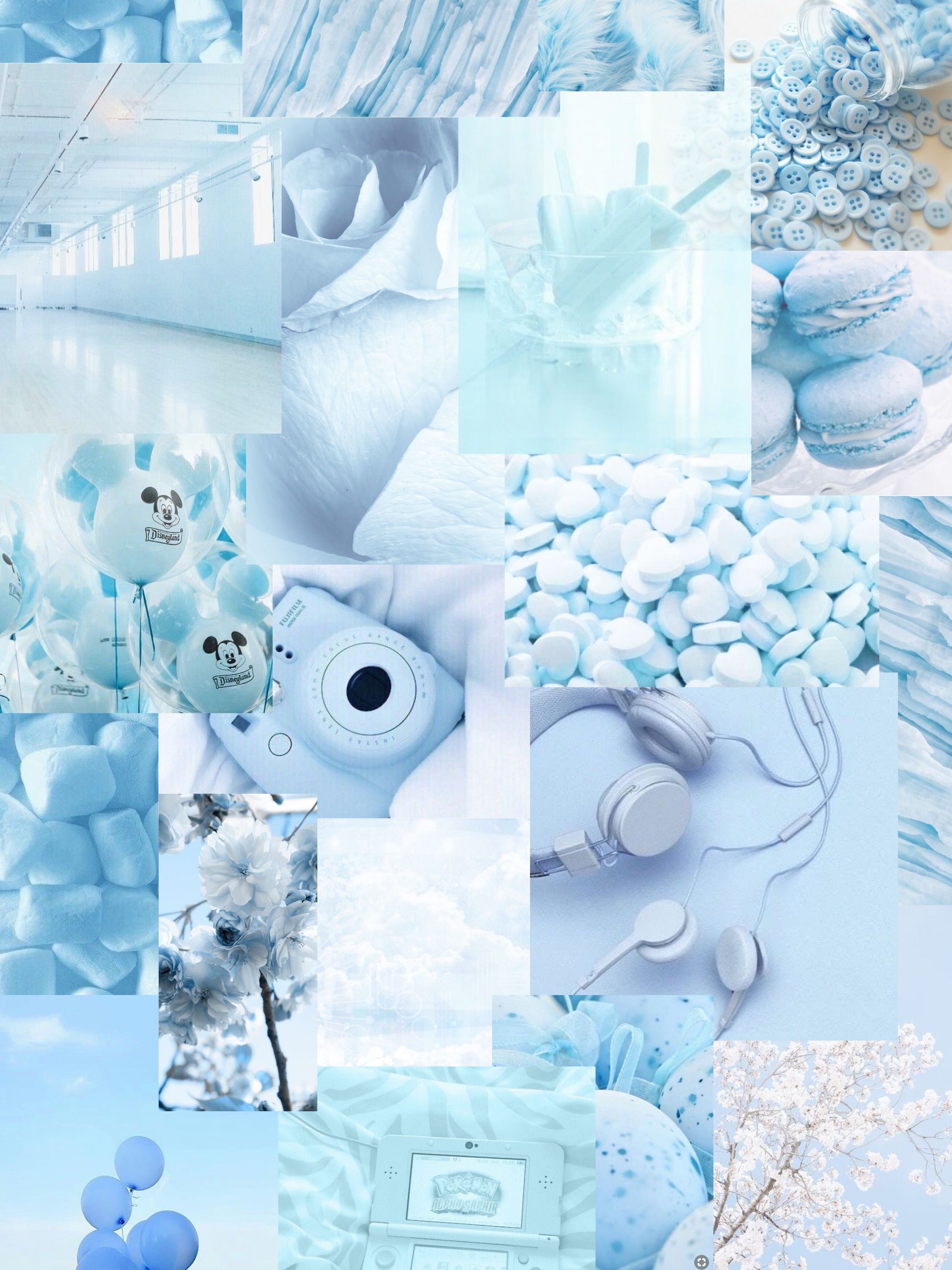 freetoedit #blue #white #aesthetic #background #wallpaper #babyblue #skyblur #balloons #flowe. Baby blue wallpaper, Cute blue wallpaper, Blue and white wallpaper