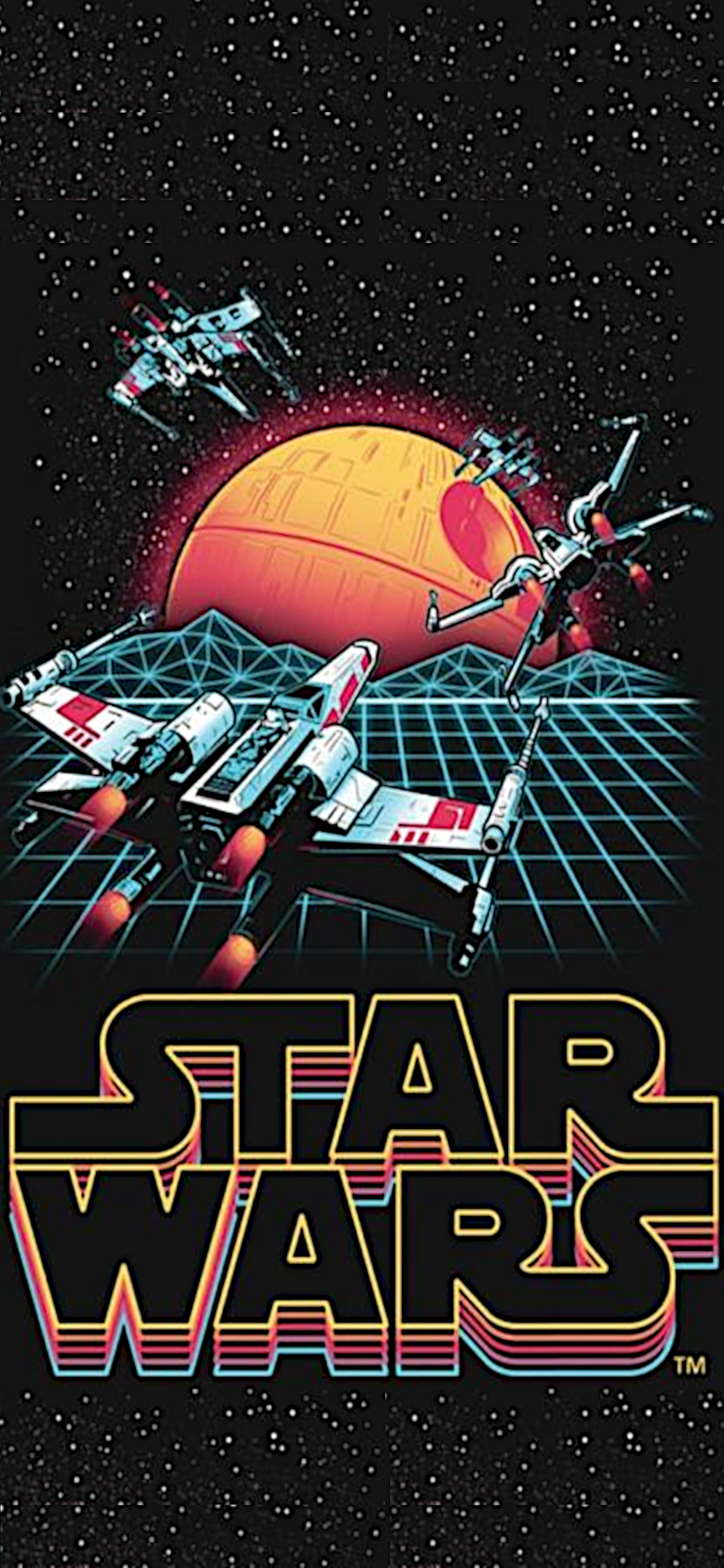 Outrun X Wing IPhone Wallpaper