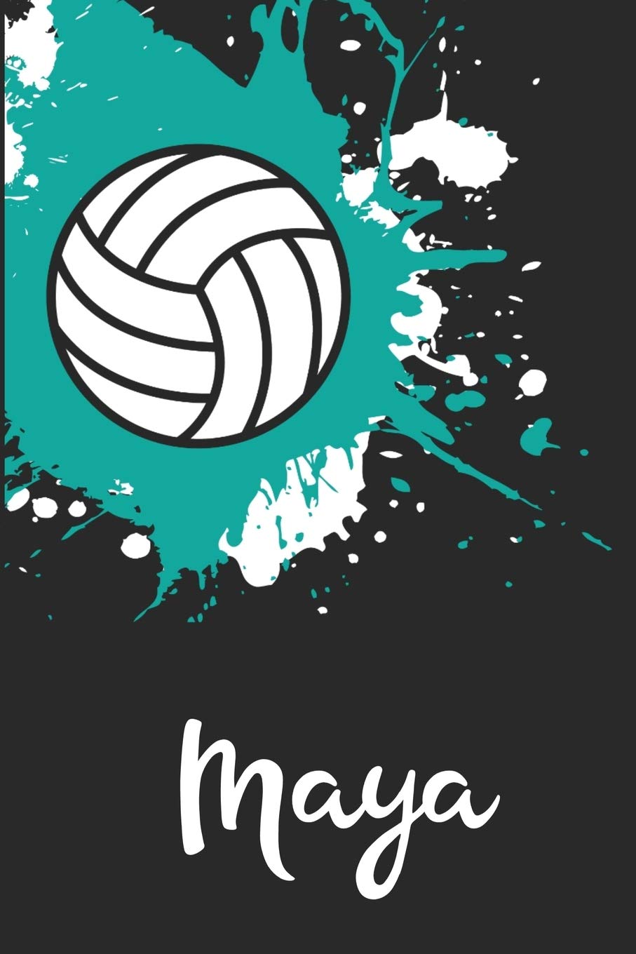 Maya Volleyball Notebook: Cute Personalized Sports Journal With Name For Girls: Personalized Sports Journals Volleyball: 9781689234870: Books