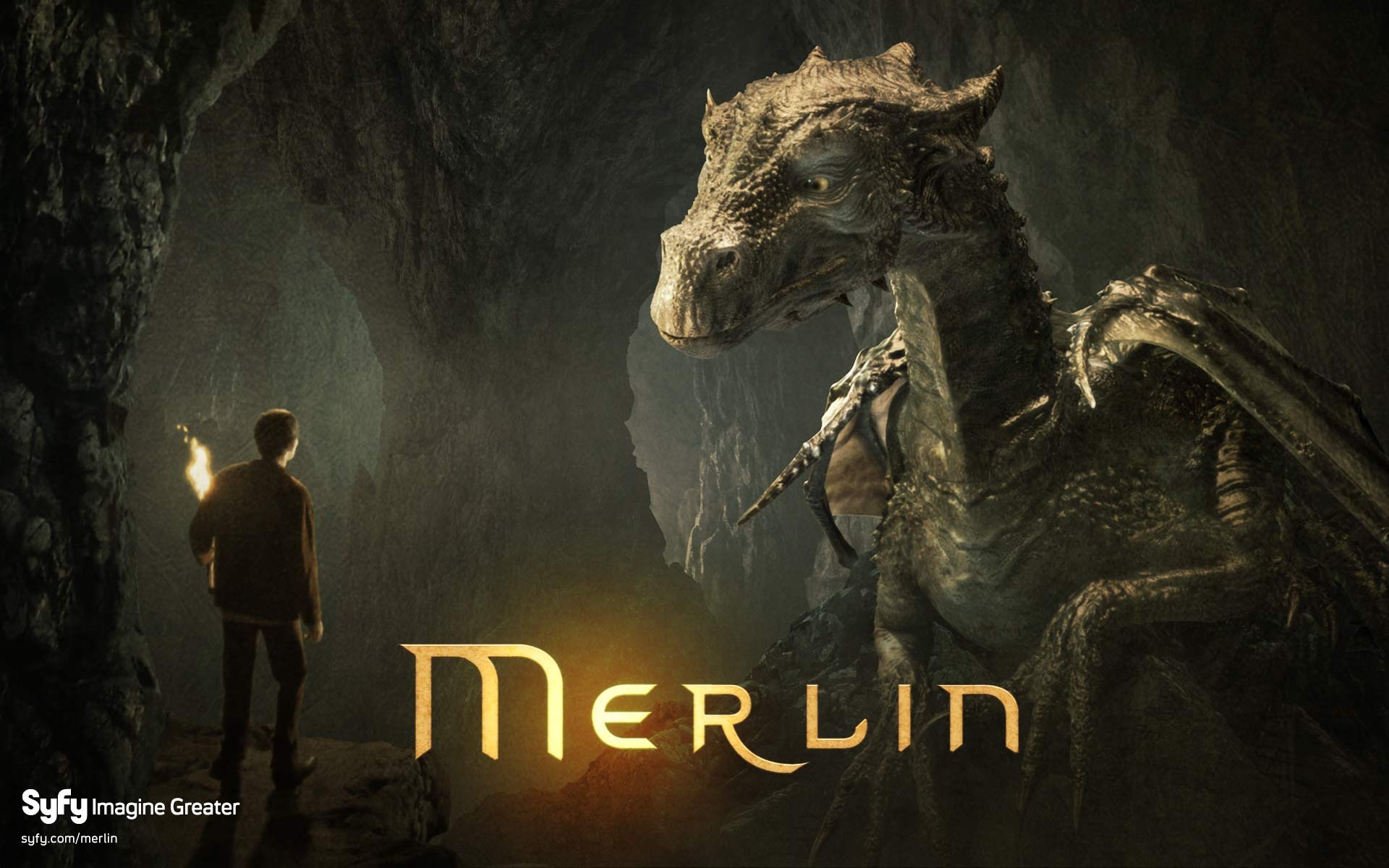 Dragon Merlin American TV Series Wallpaper