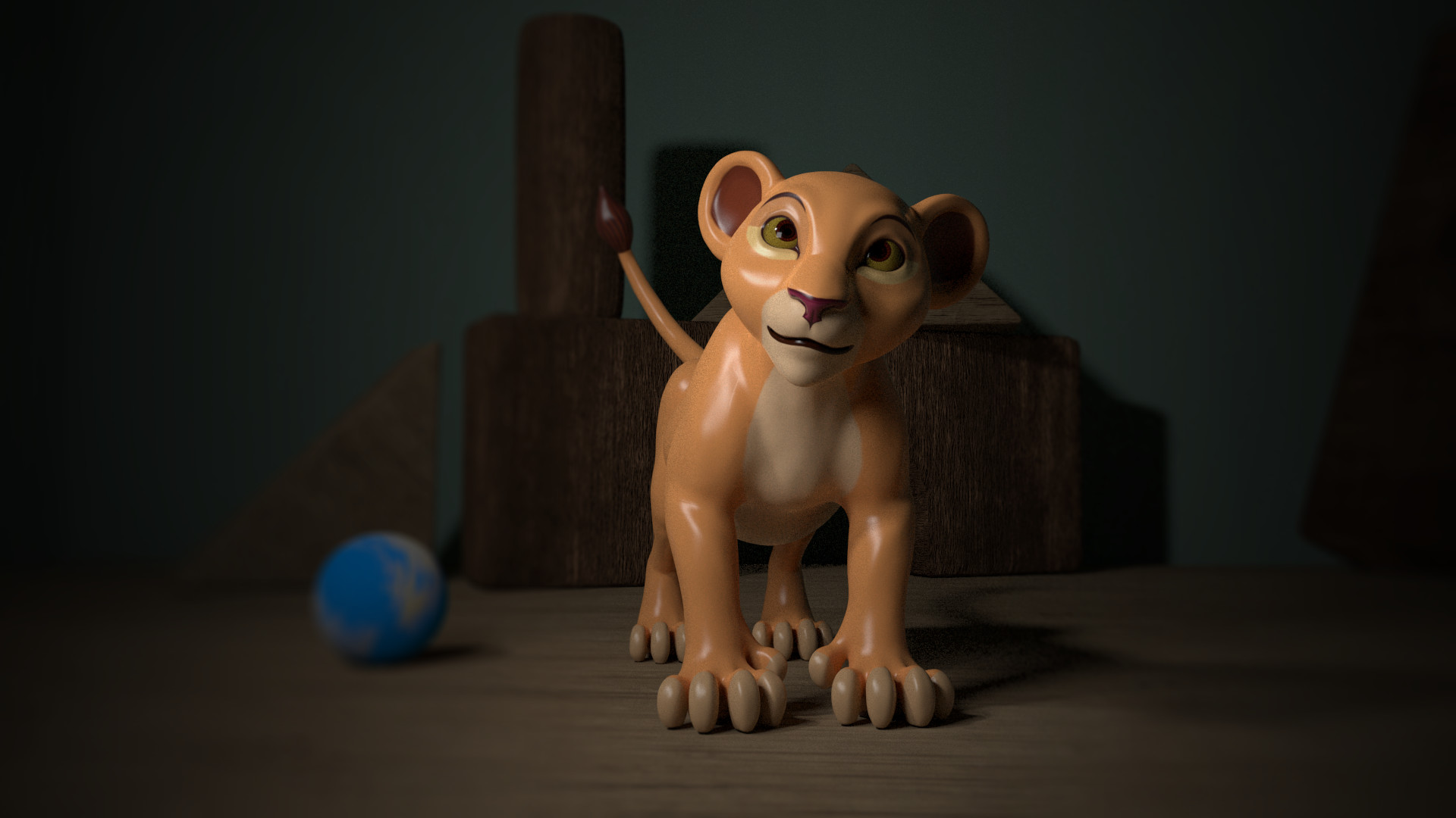 Stylized Lion Cub