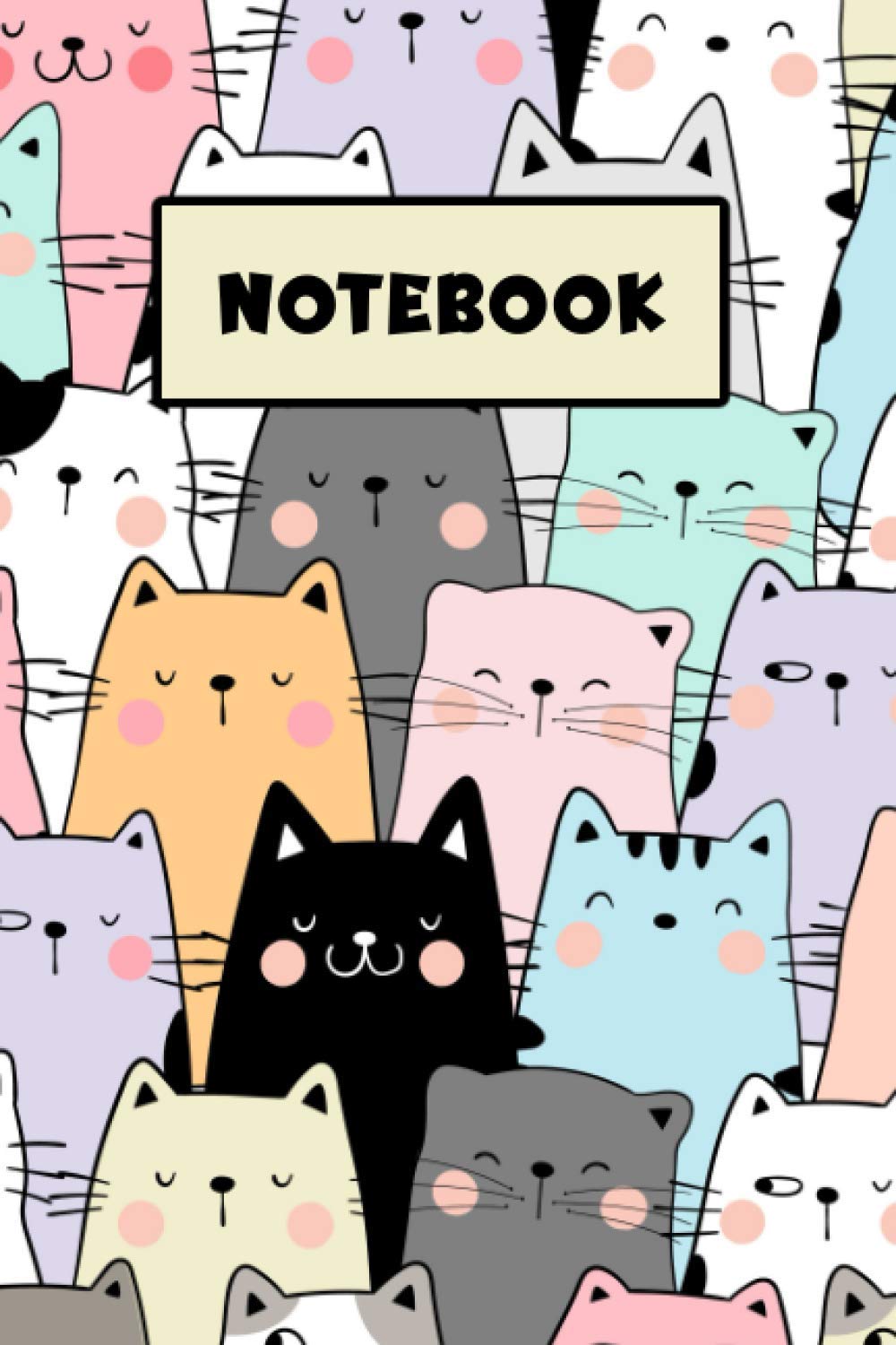 Cat Notebook: Cute cats lined pages, cute colorful cat notebook journal, kids cats composition book, Notebook Journal for Teens Kids Students Back to. cats diary for women, 6x9 inches, 120 pages