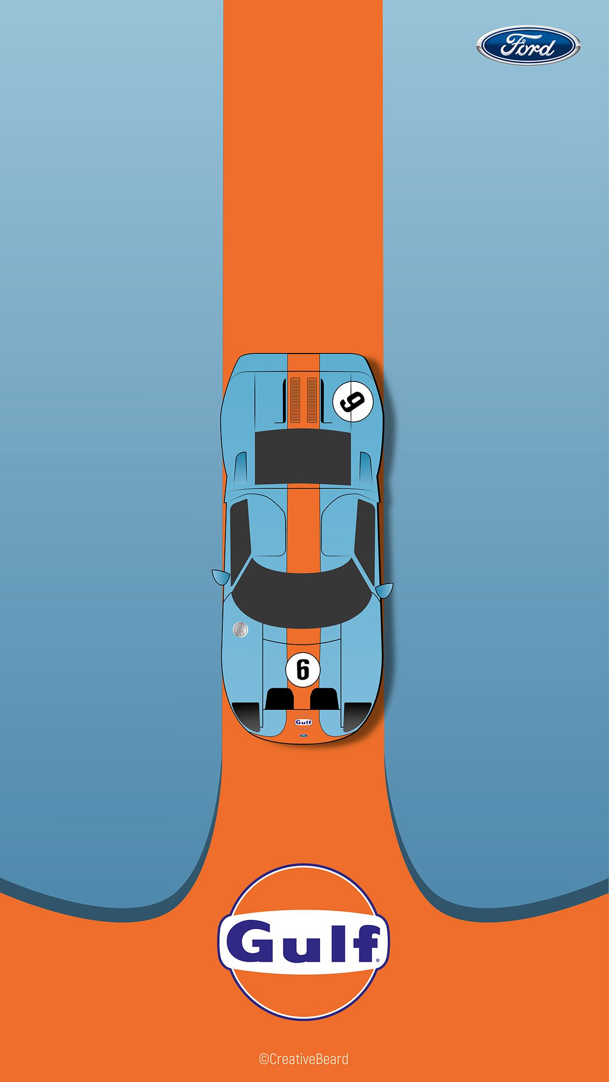 Special Wallpaper GT40 Gulf. Ford gt Art cars, Ford gt