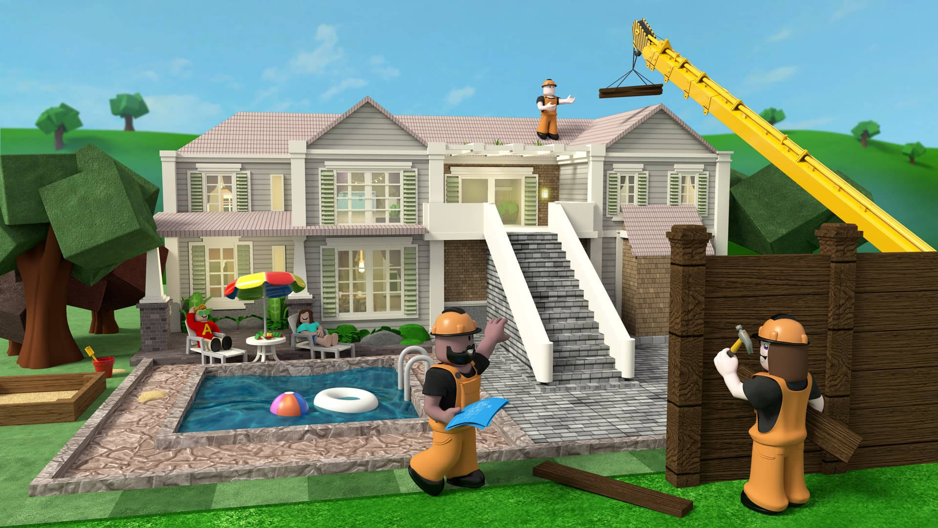 Download Roblox House Construction Wallpaper