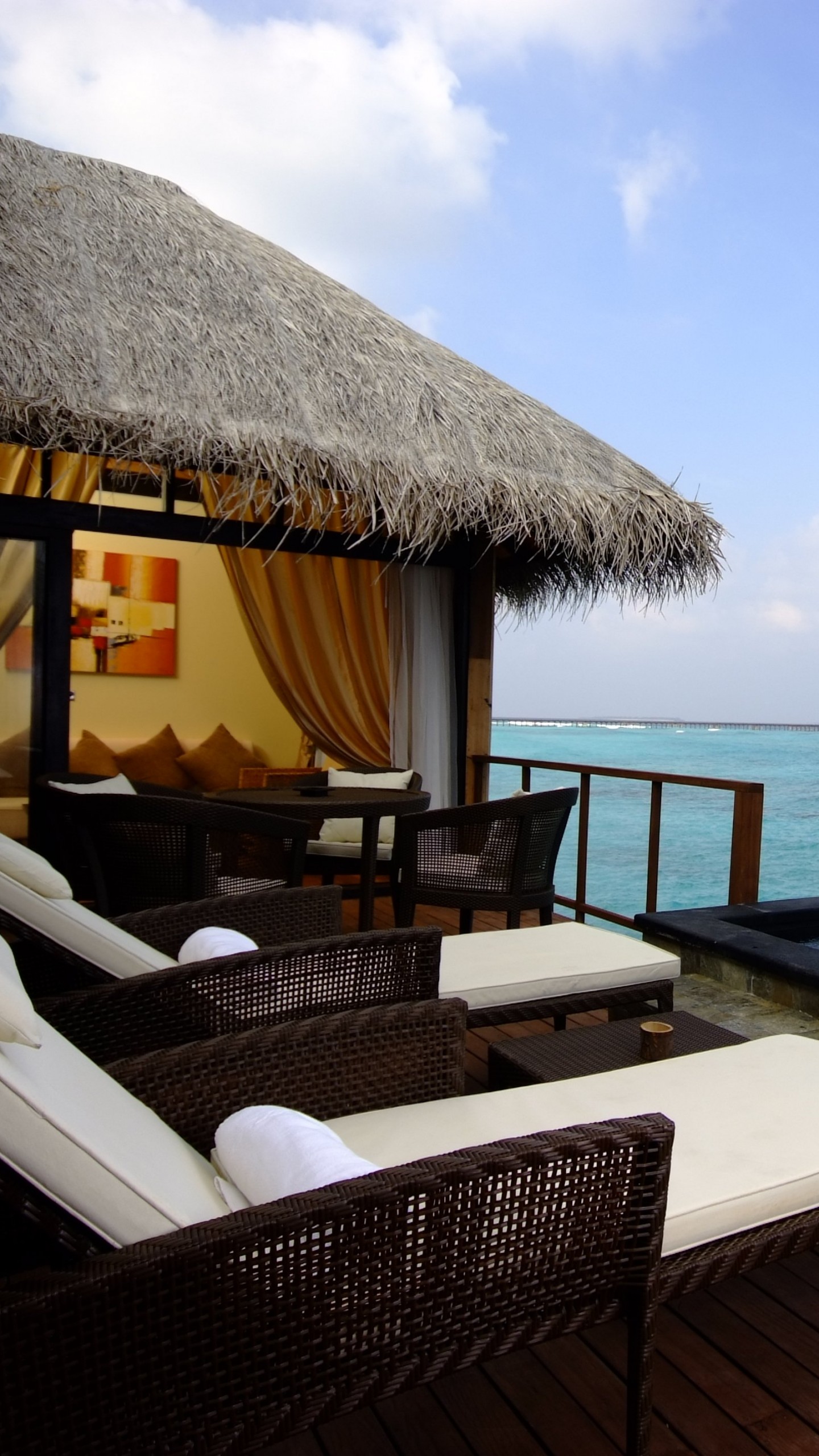 Wallpaper Beach House Iruveli, Best Hotels of 2017, tourism, travel, resort, vacation, pool, sea, ocean, sunbed, Travel