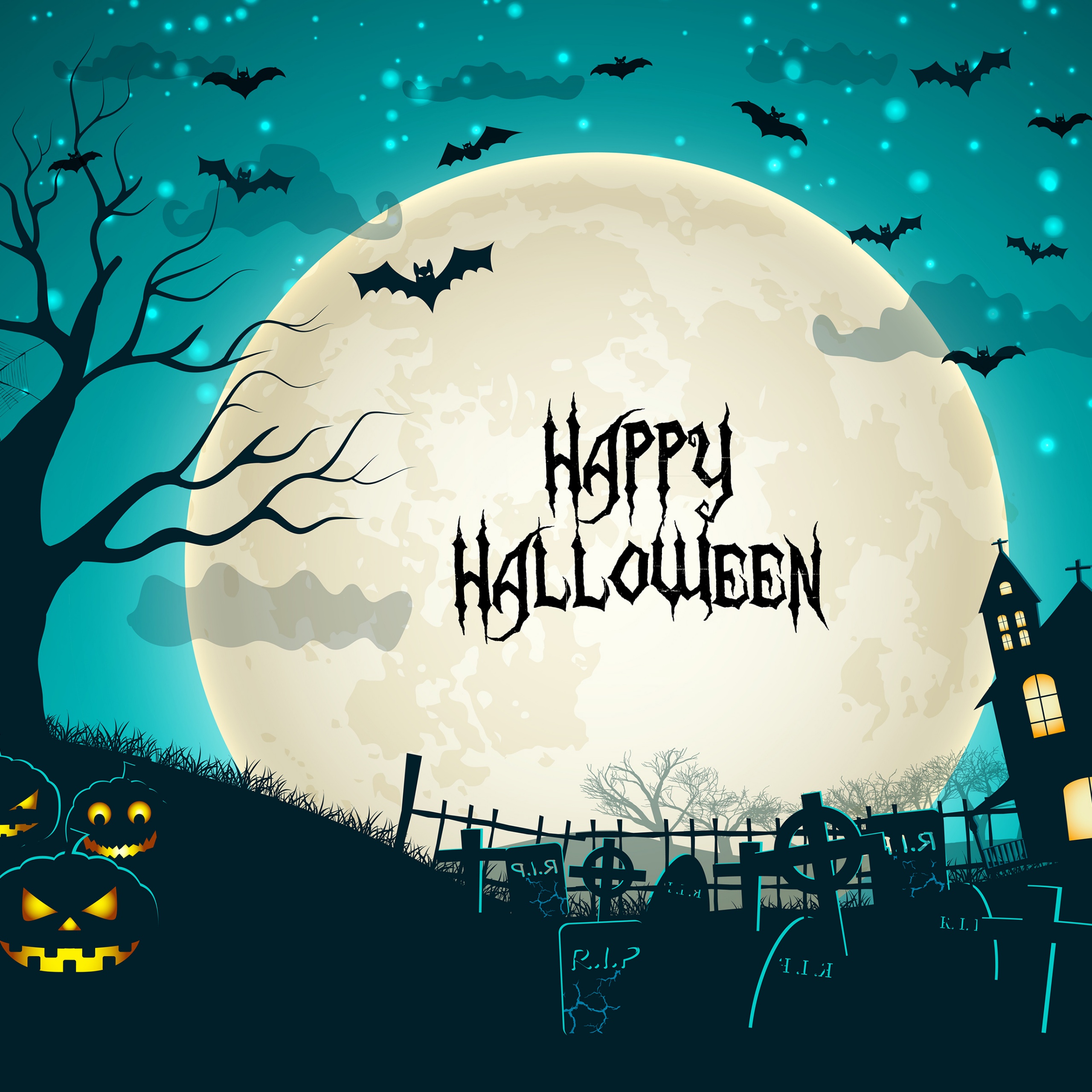 Happy Halloween Wallpaper 4K, Haunted Castle, Scary